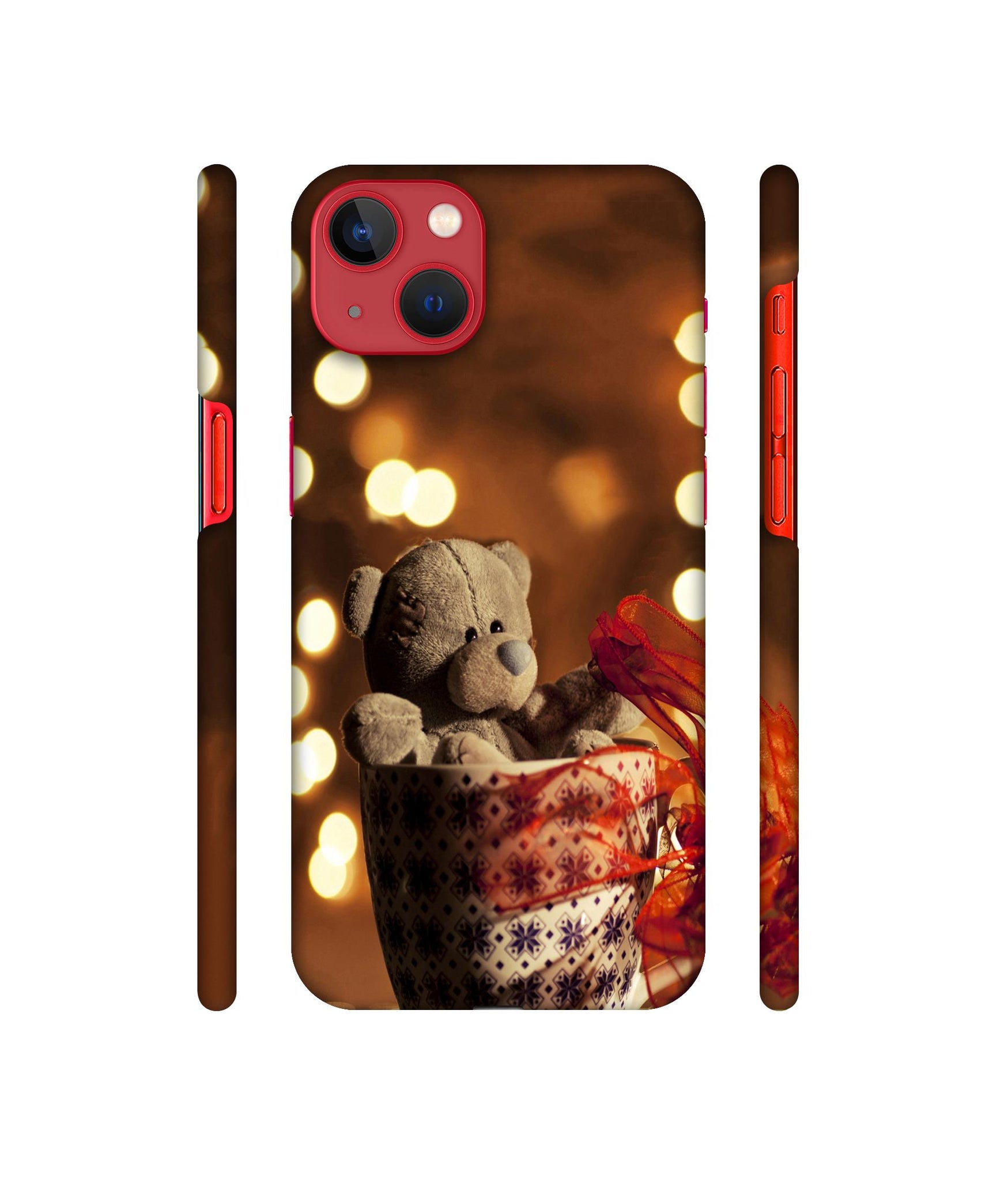 Teddy In Cup Designer Hard Back Cover for Apple iPhone 13