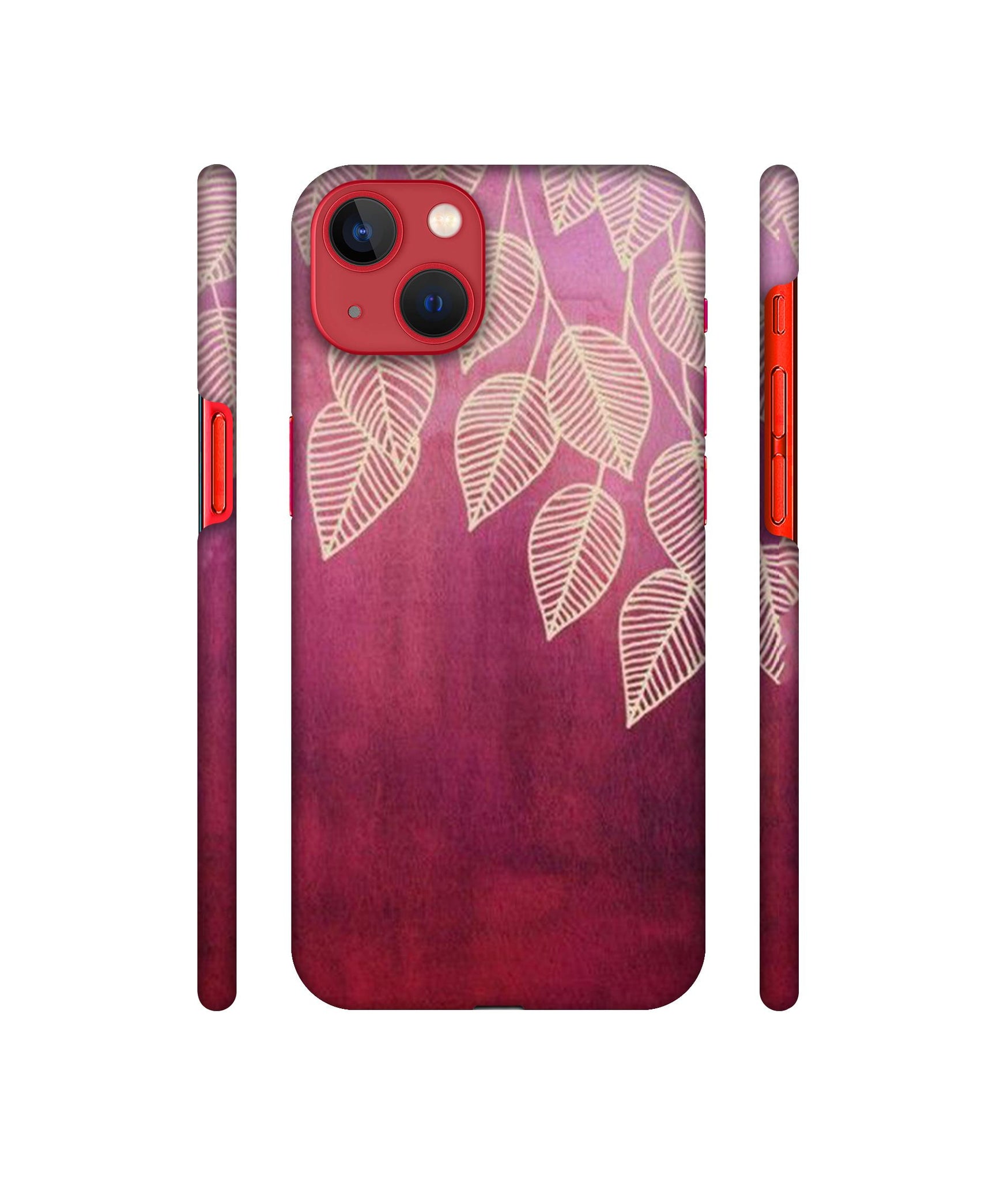 Leaf Pattern Designer Hard Back Cover for Apple iPhone 13