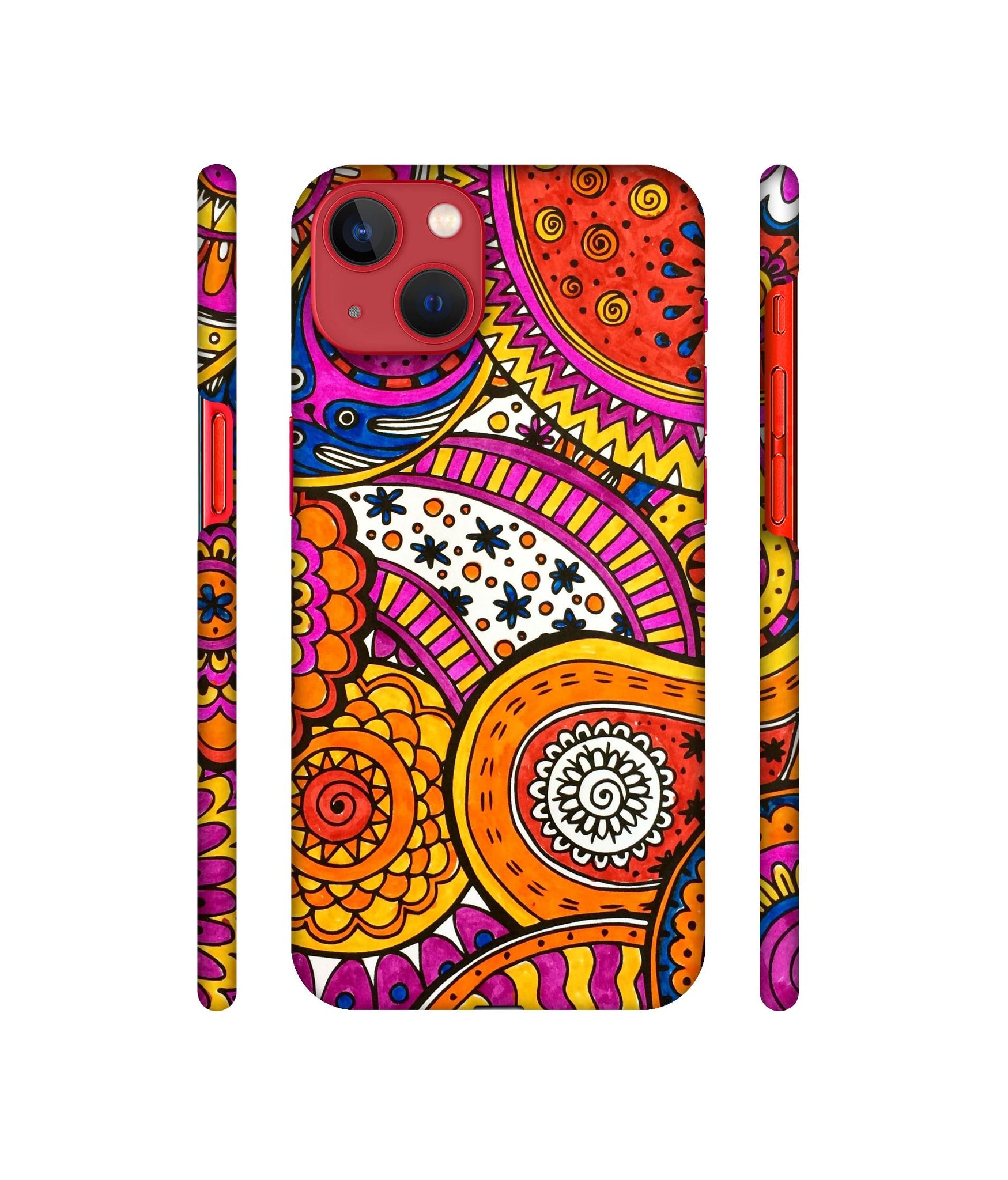 Rangoli Paisley Art Designer Hard Back Cover for Apple iPhone 13