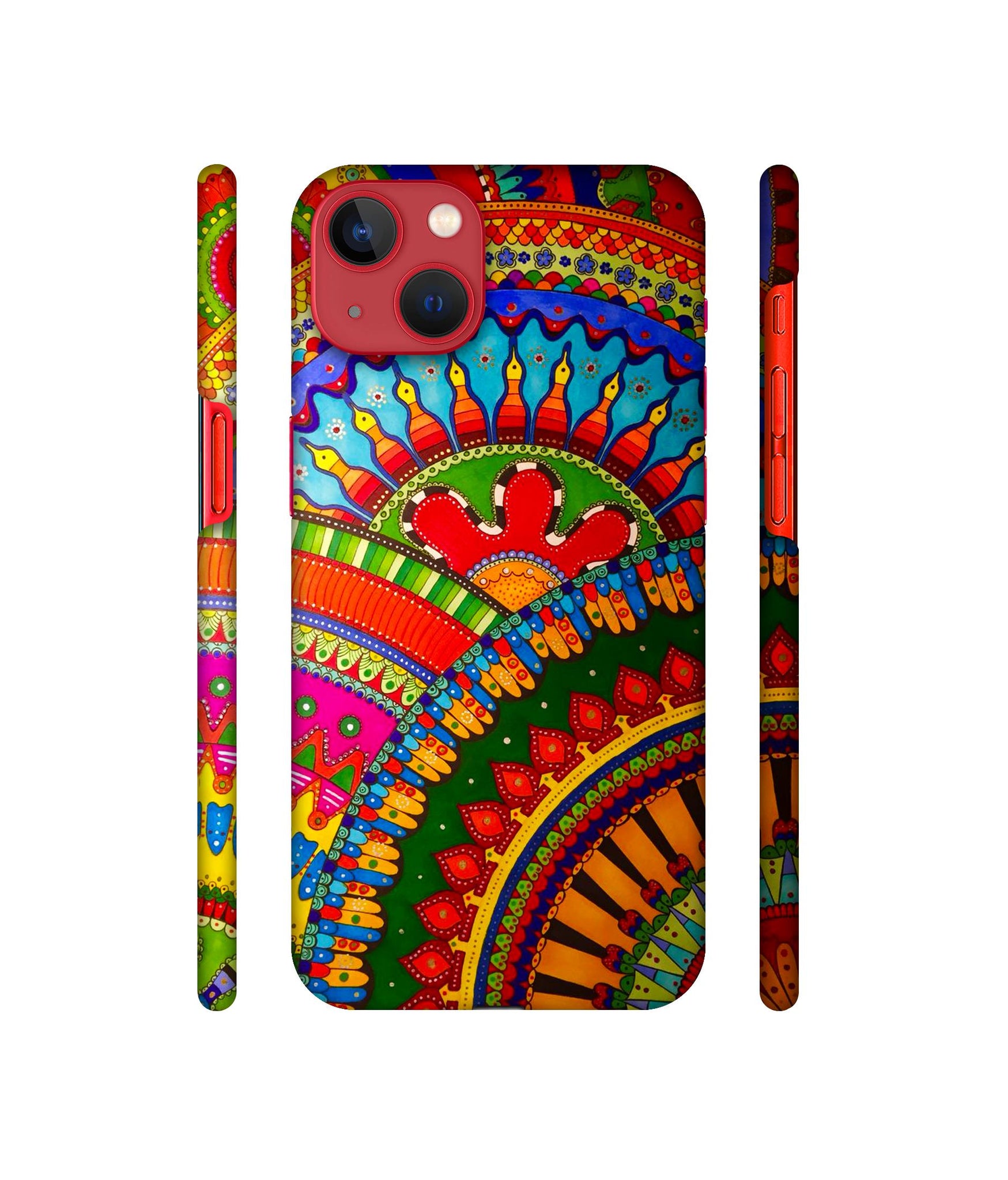 Rajasthani Rangoli Art Designer Hard Back Cover for Apple iPhone 13