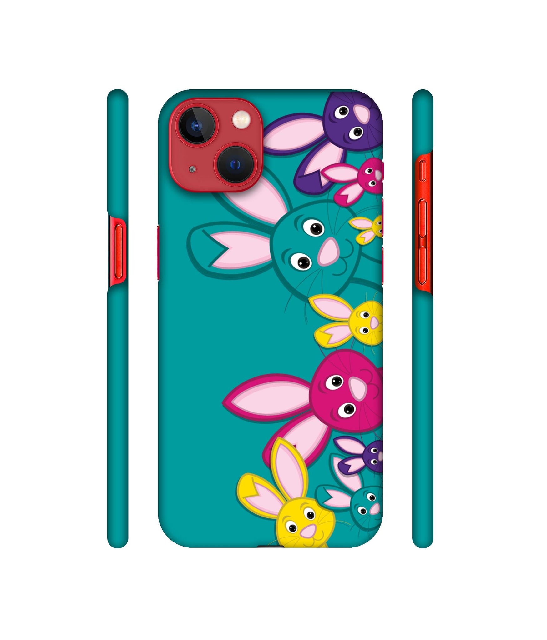 Rabbit Family Designer Hard Back Cover for Apple iPhone 13