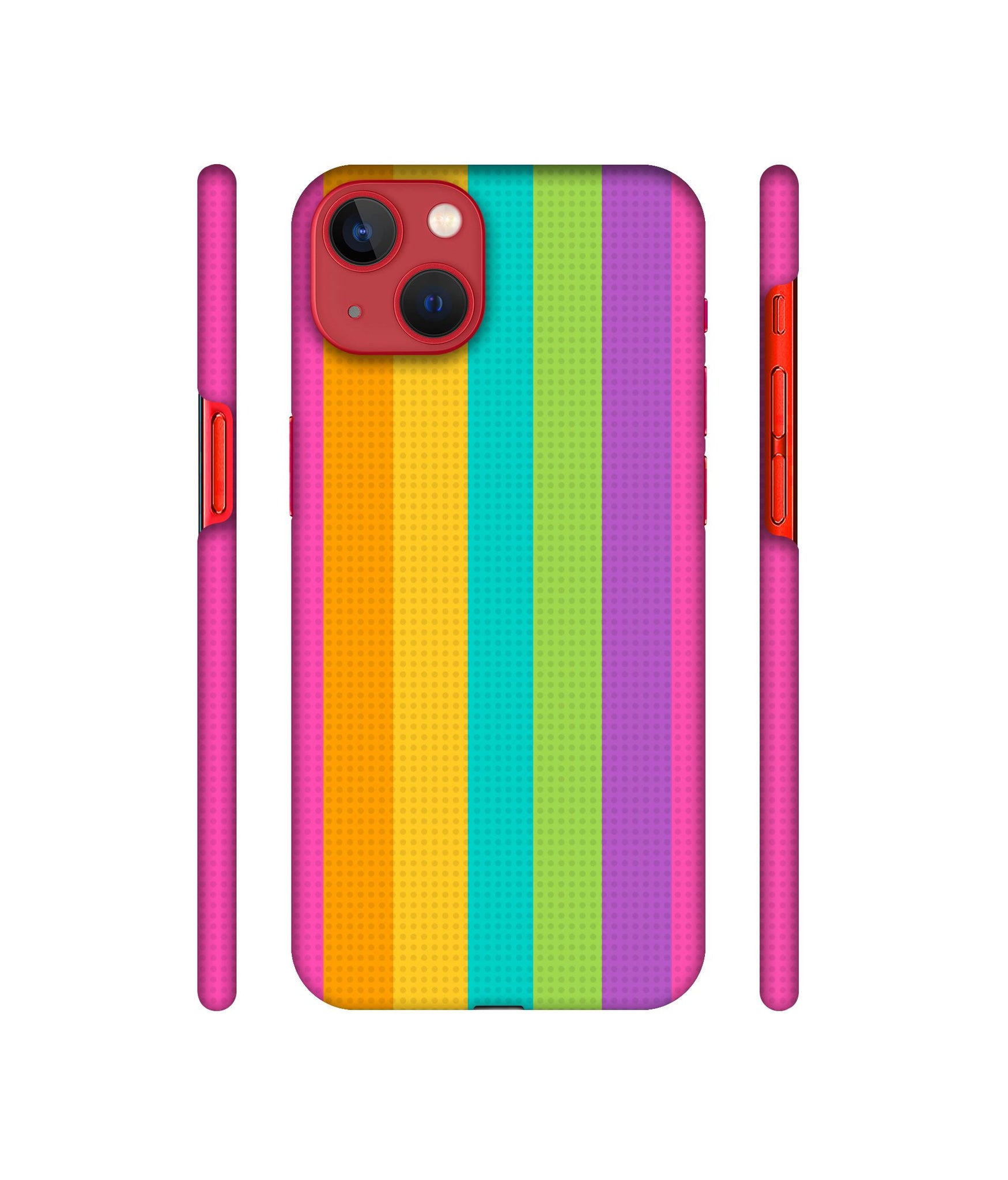 Random Colour Line Designer Hard Back Cover for Apple iPhone 13