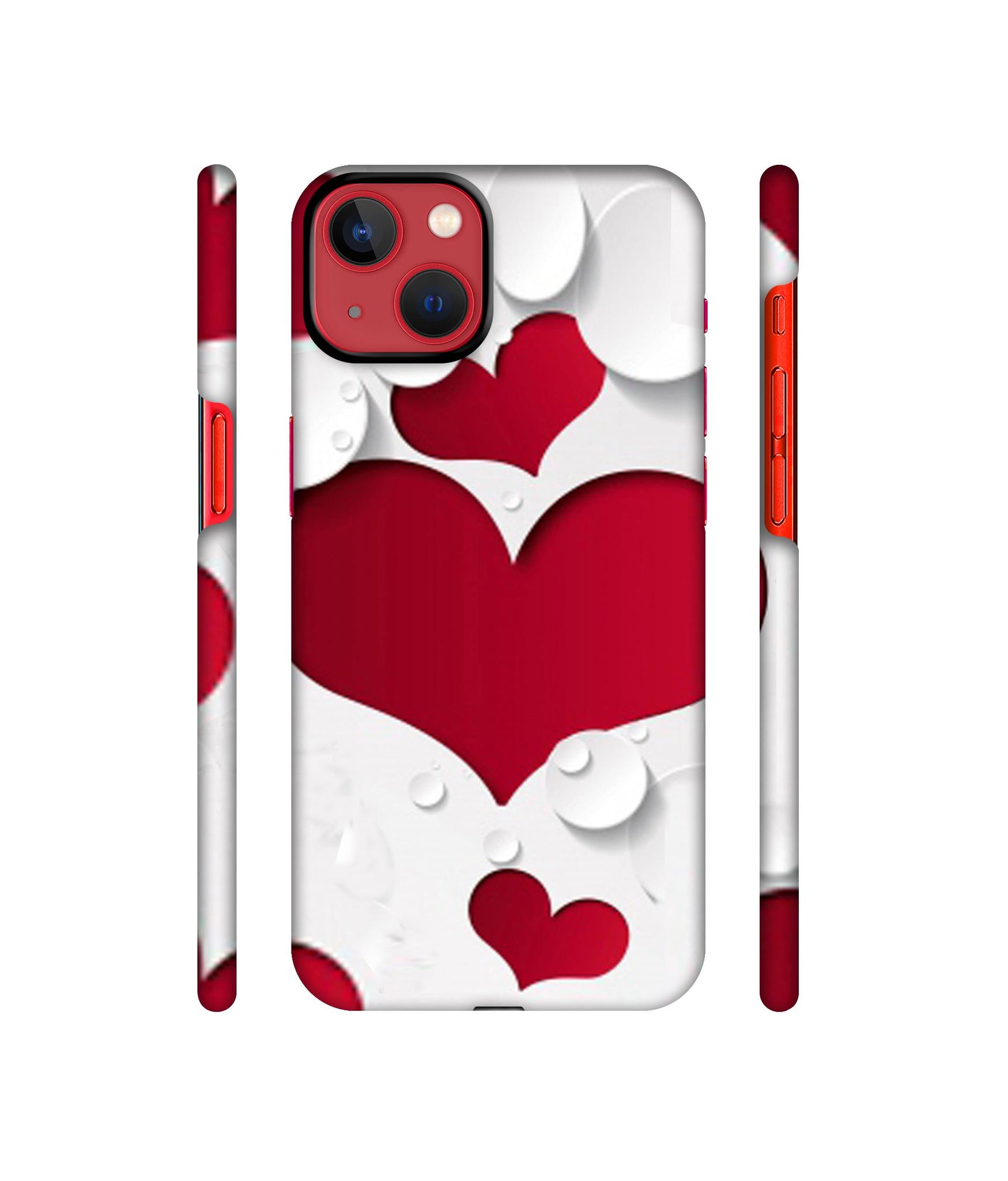 Multiple Hearts Designer Hard Back Cover for Apple iPhone 13