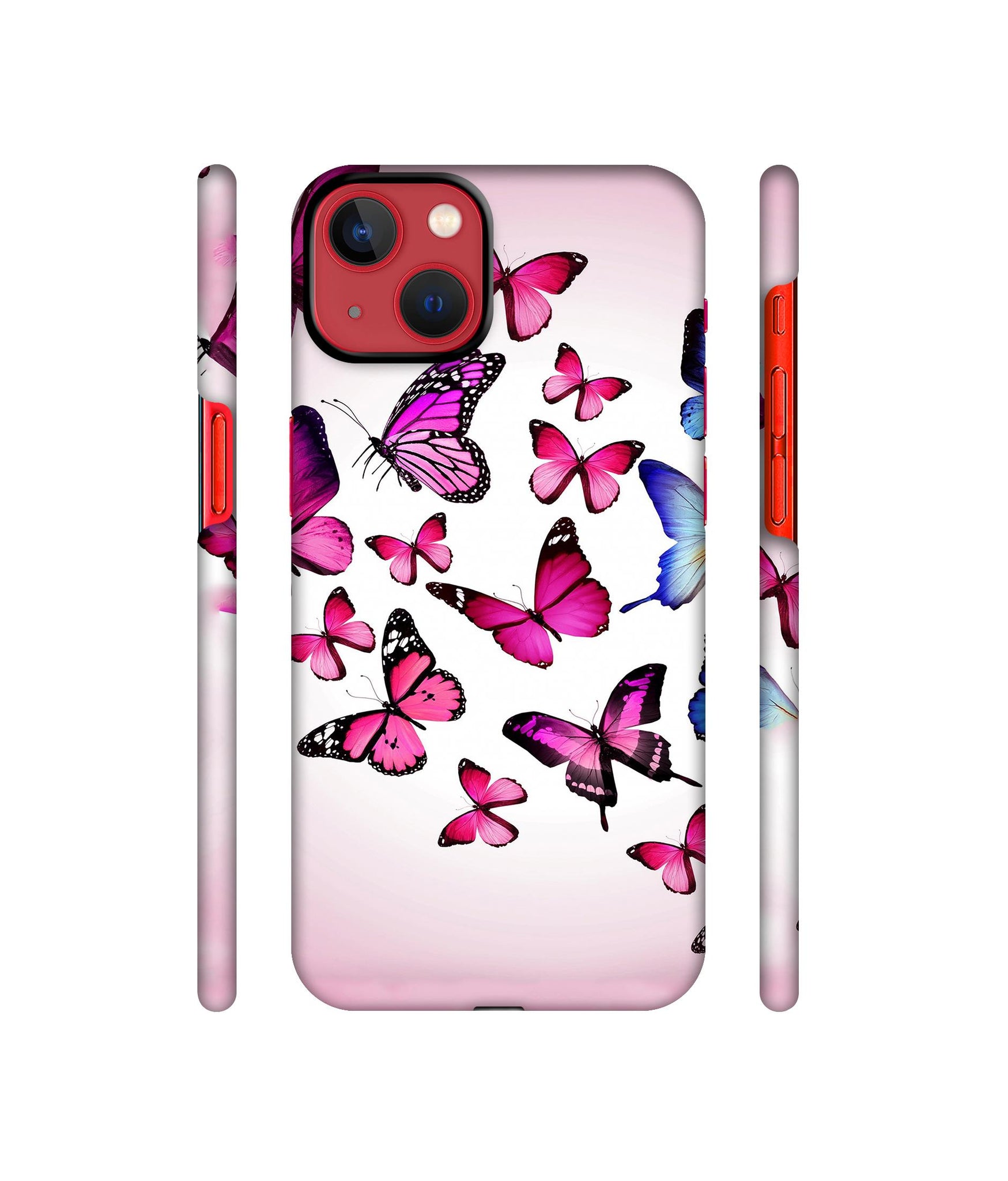 Flying Colorful Butterfly Designer Hard Back Cover for Apple iPhone 13