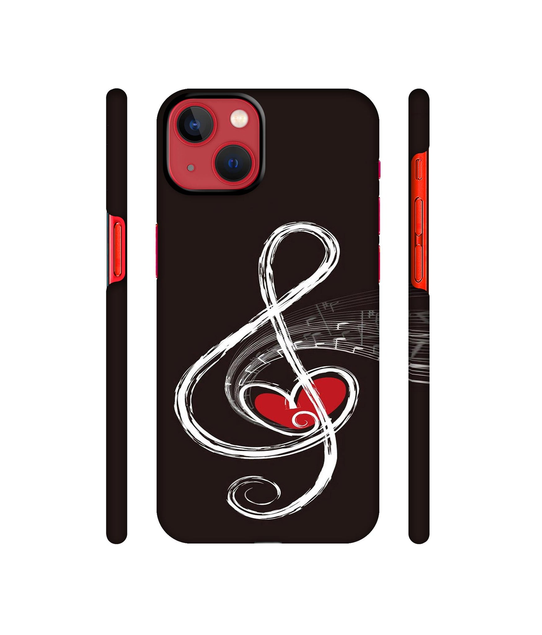 Love Note Music Designer Hard Back Cover for Apple iPhone 13