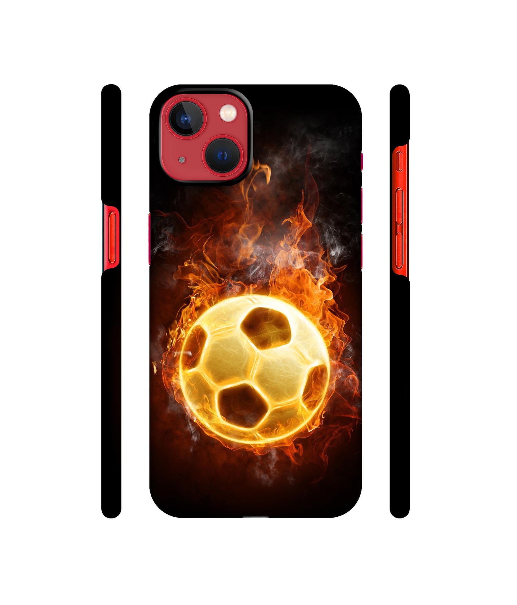 Football & Fire Designer Hard Back Cover for Apple iPhone 13