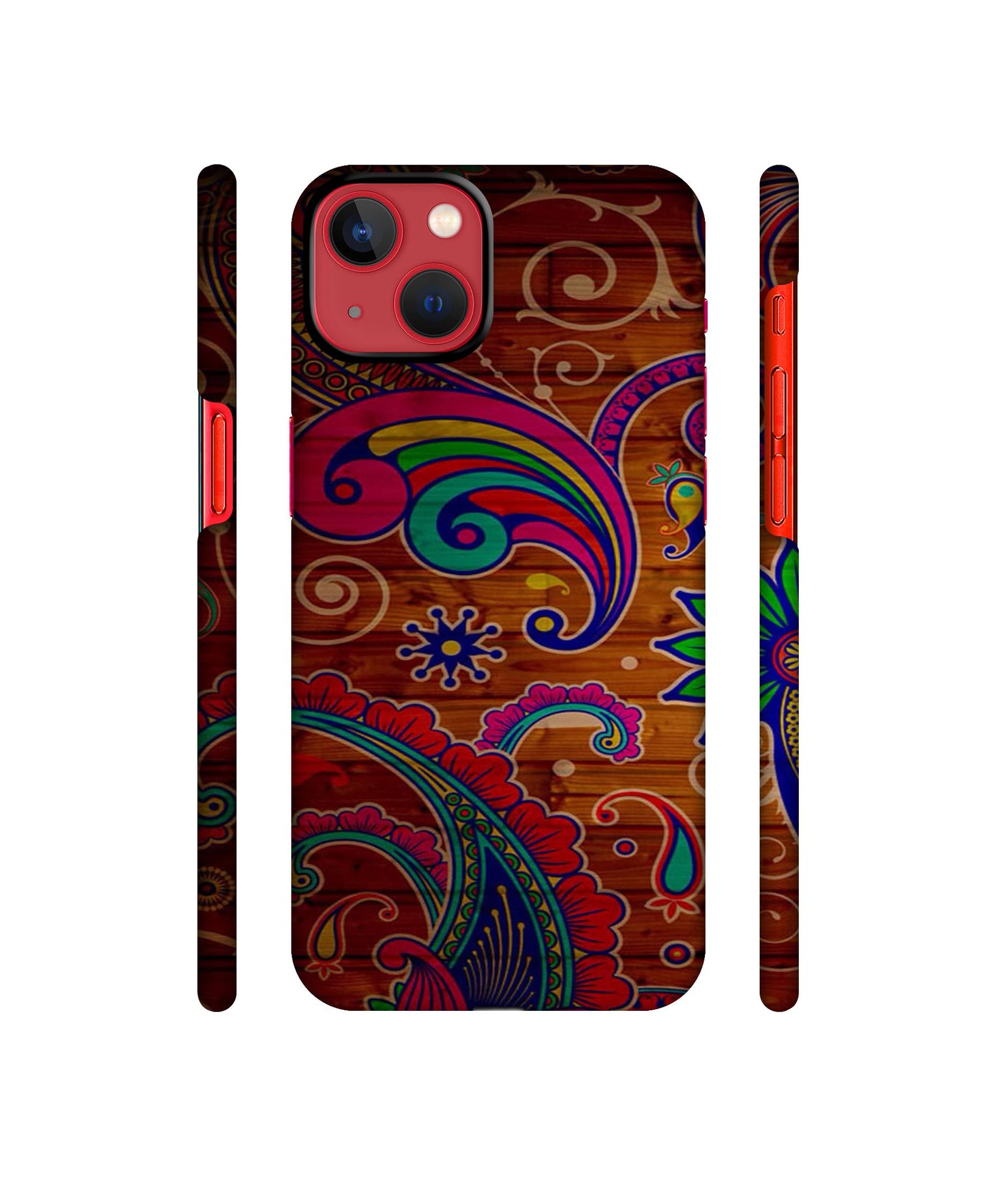 Wooden Pattern Print Designer Hard Back Cover for Apple iPhone 13