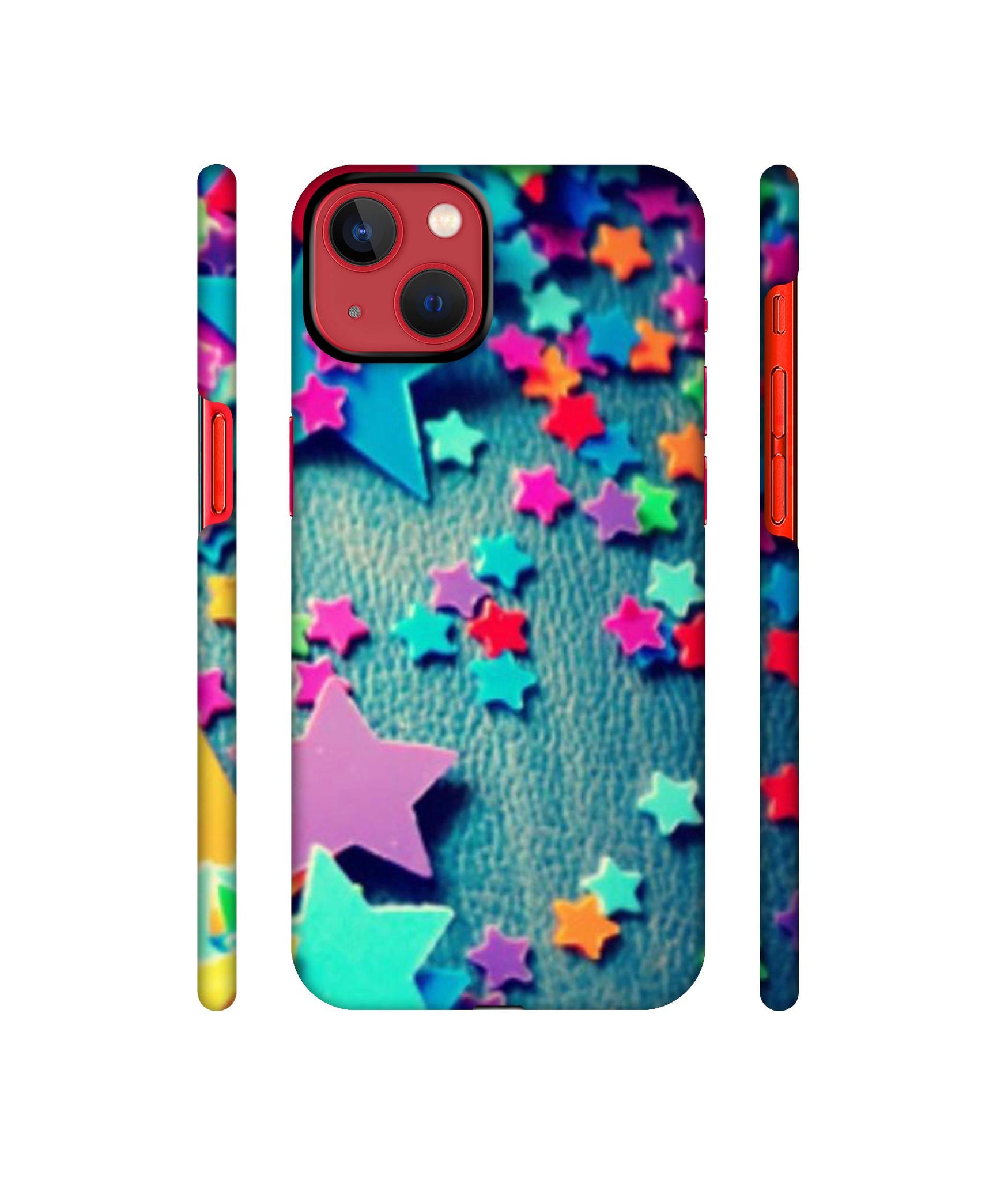 Colorful Stars Designer Hard Back Cover for Apple iPhone 13