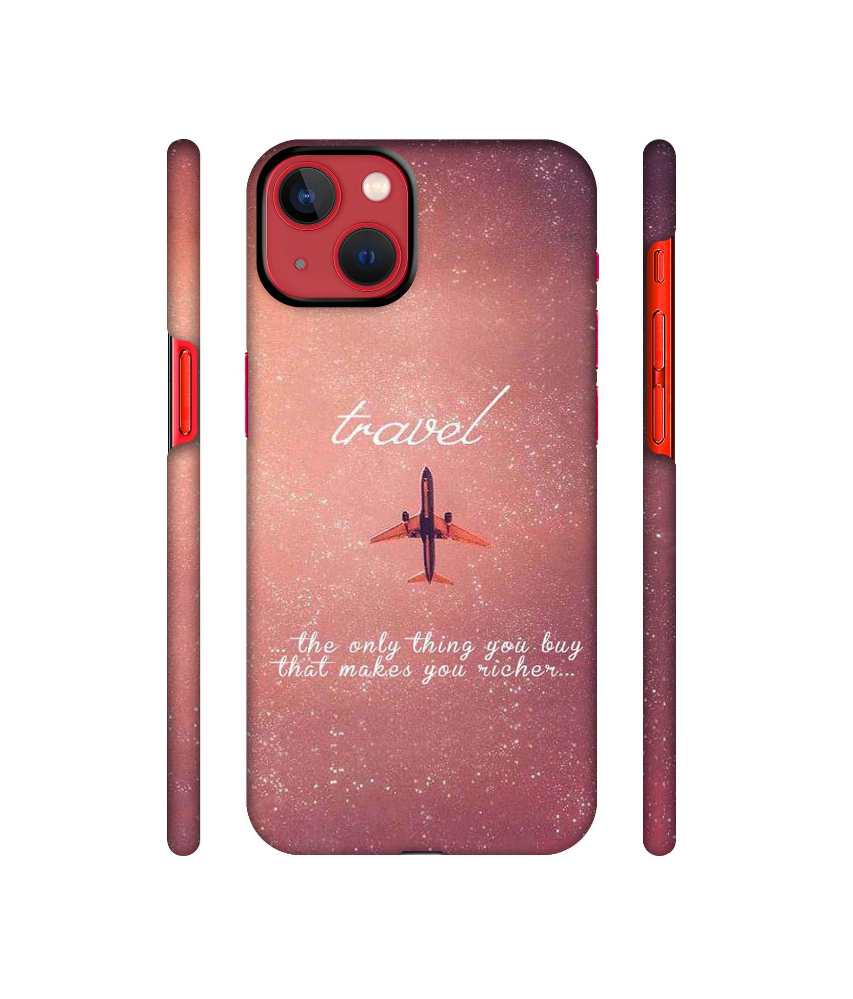 Travel with Plane Designer Hard Back Cover for Apple iPhone 13