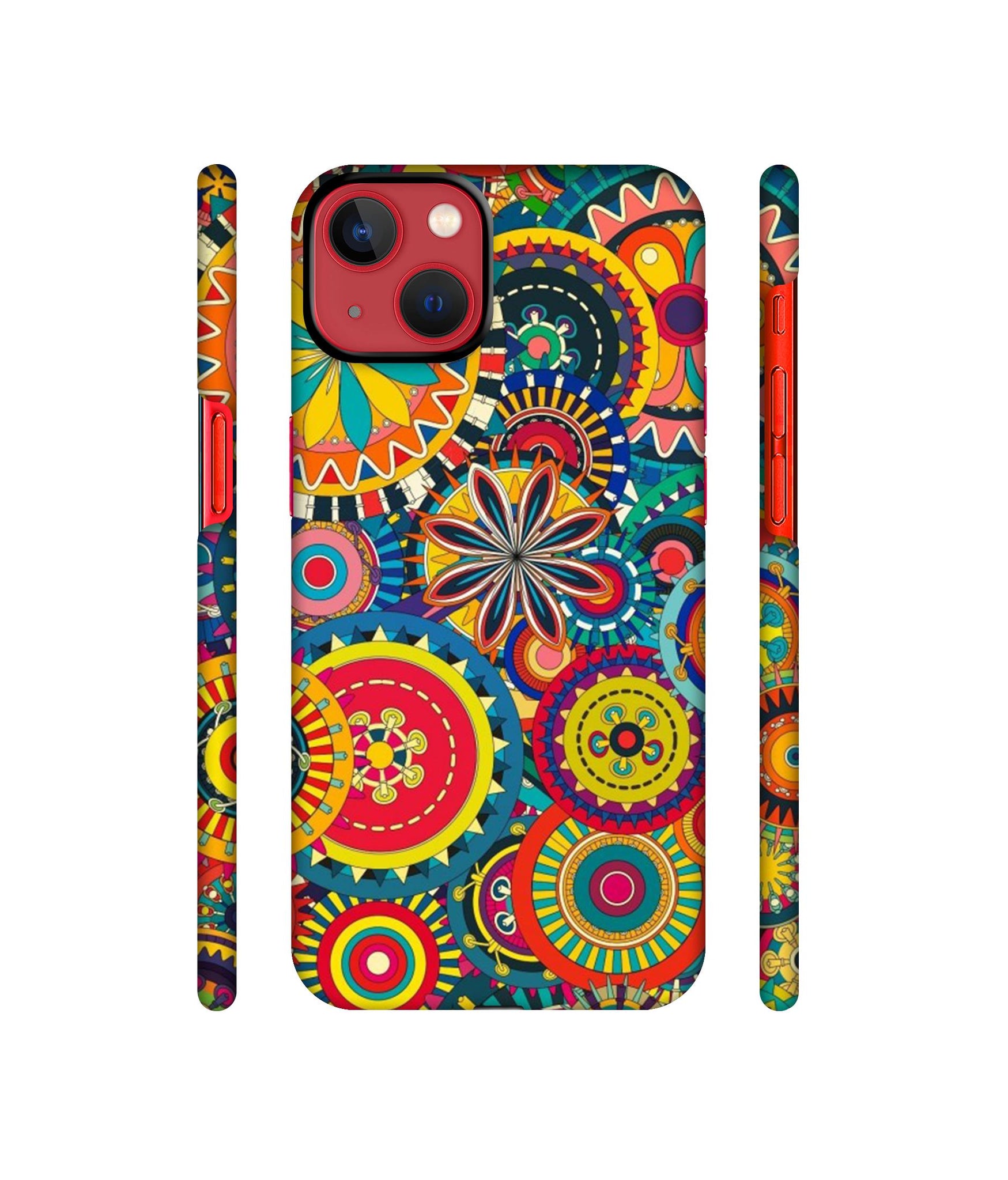 Ring Pattern Print Designer Hard Back Cover for Apple iPhone 13