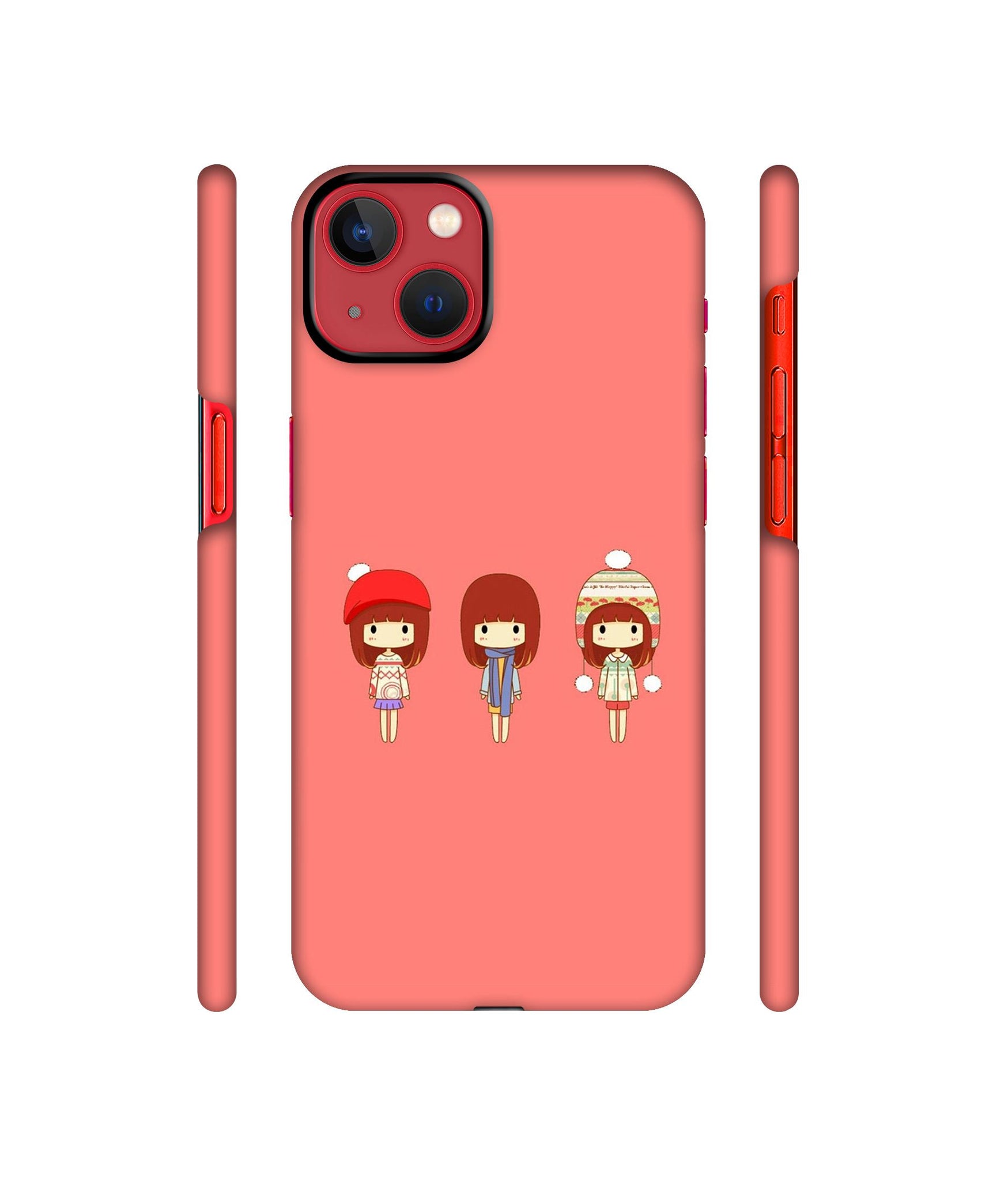 Cute Girls Designer Hard Back Cover for Apple iPhone 13