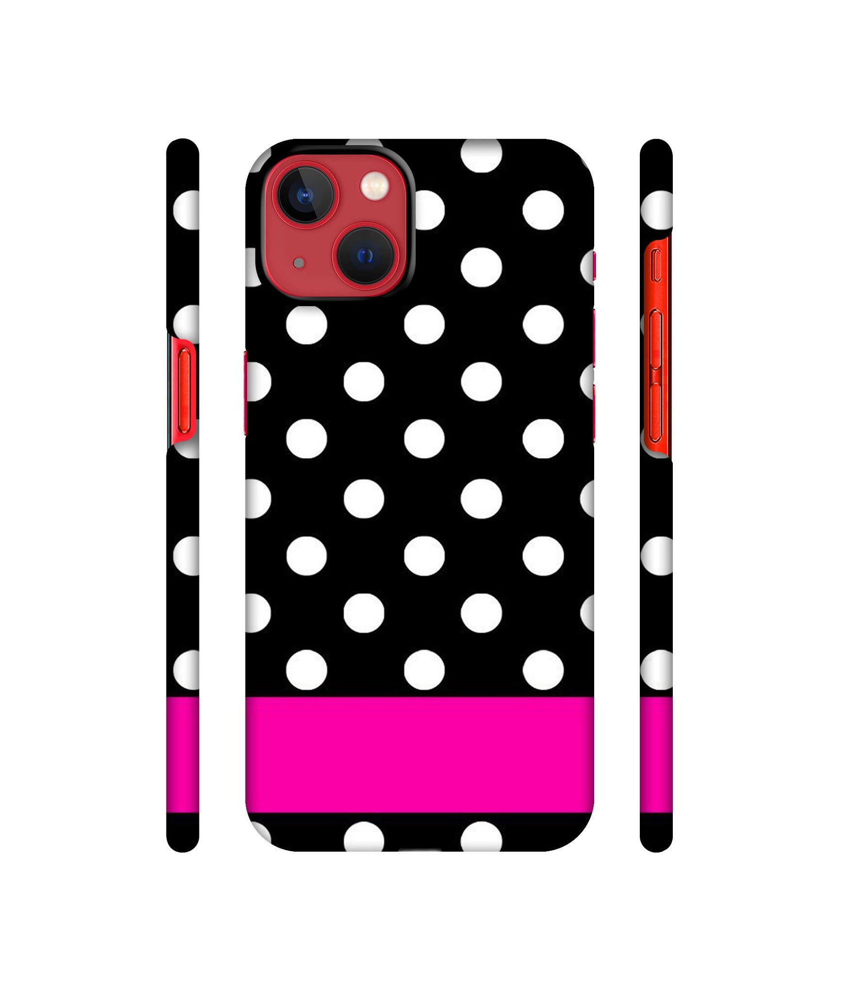 White Dots Pattern Designer Hard Back Cover for Apple iPhone 13