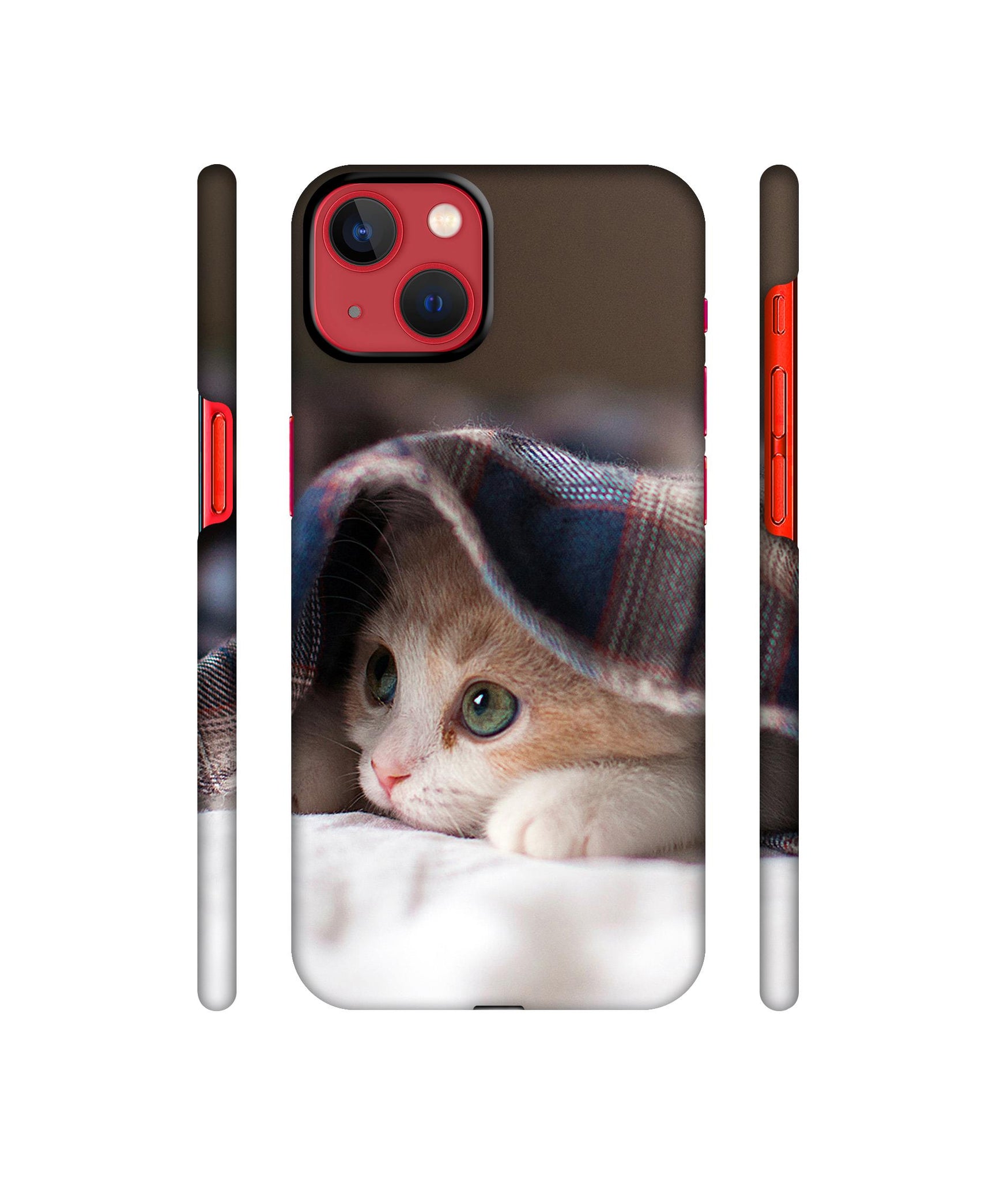 Sleepy Kitten Designer Hard Back Cover for Apple iPhone 13