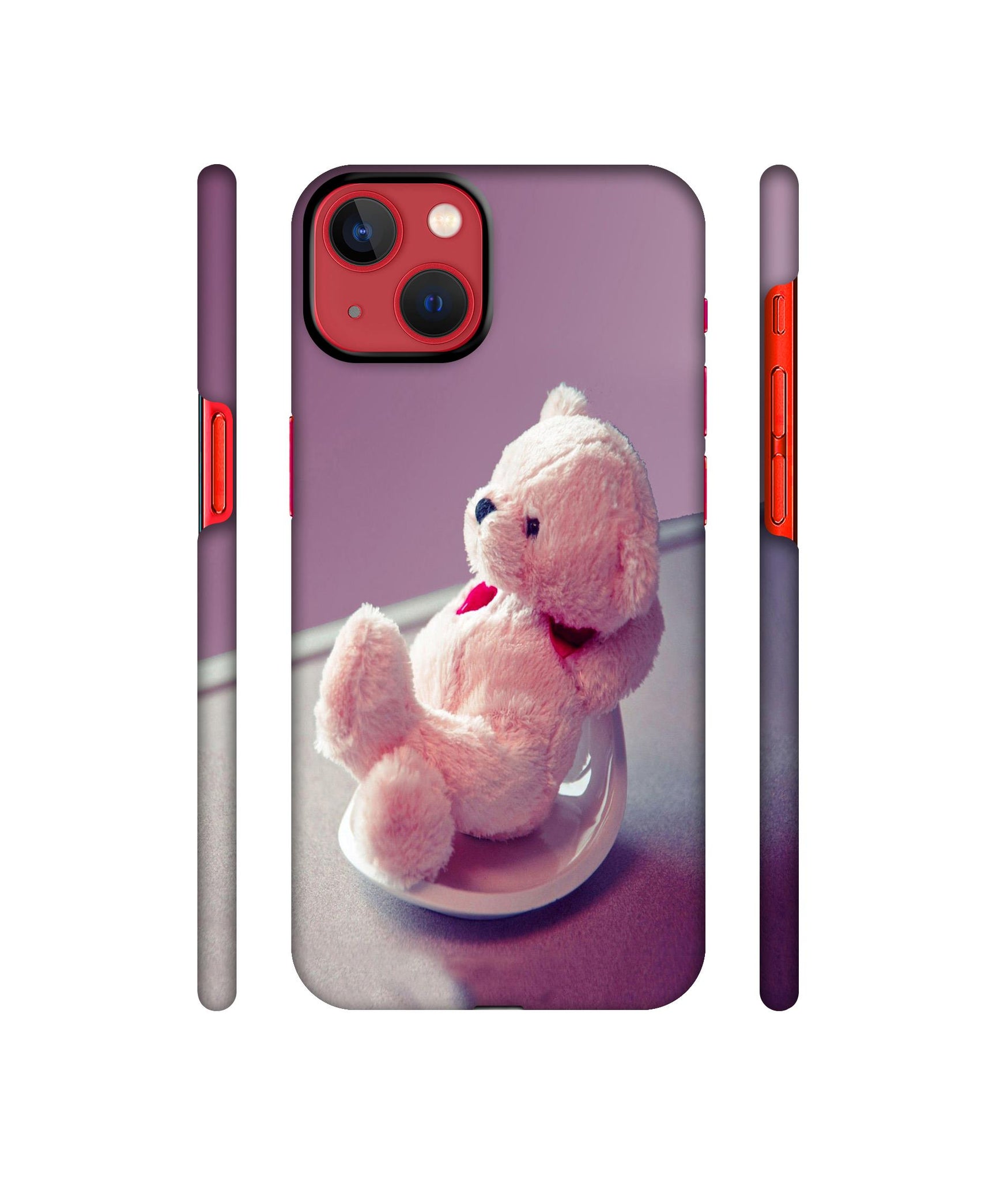 Cute Teddy Bear Designer Hard Back Cover for Apple iPhone 13