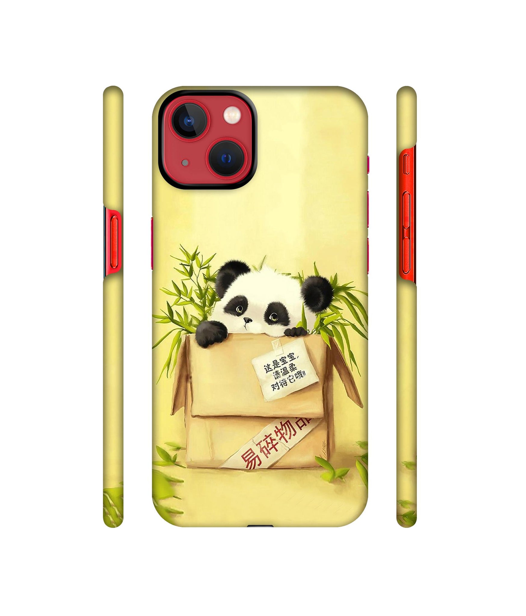 Panda In Box Designer Hard Back Cover for Apple iPhone 13