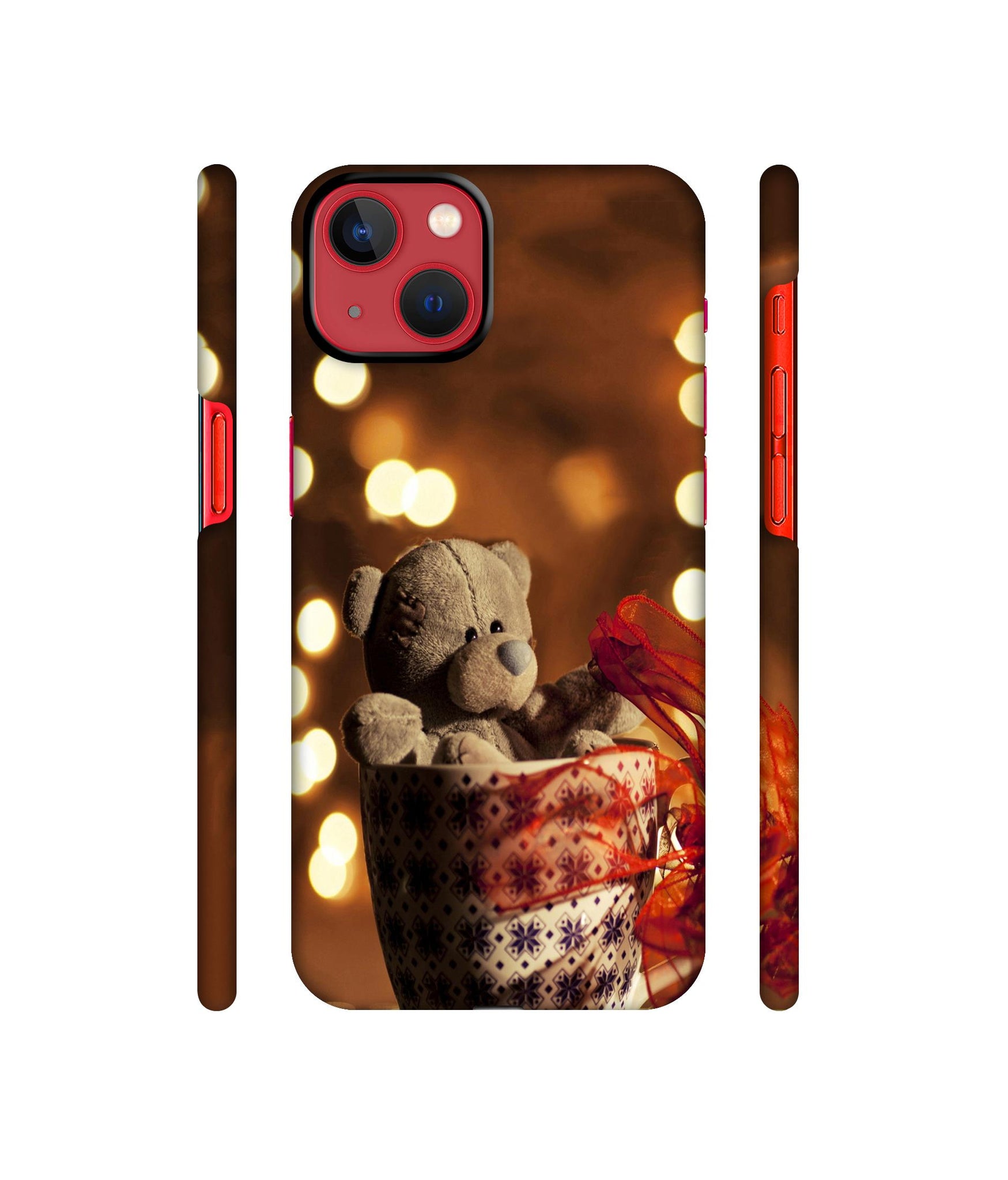 Teddy In Cup Designer Hard Back Cover for Apple iPhone 13