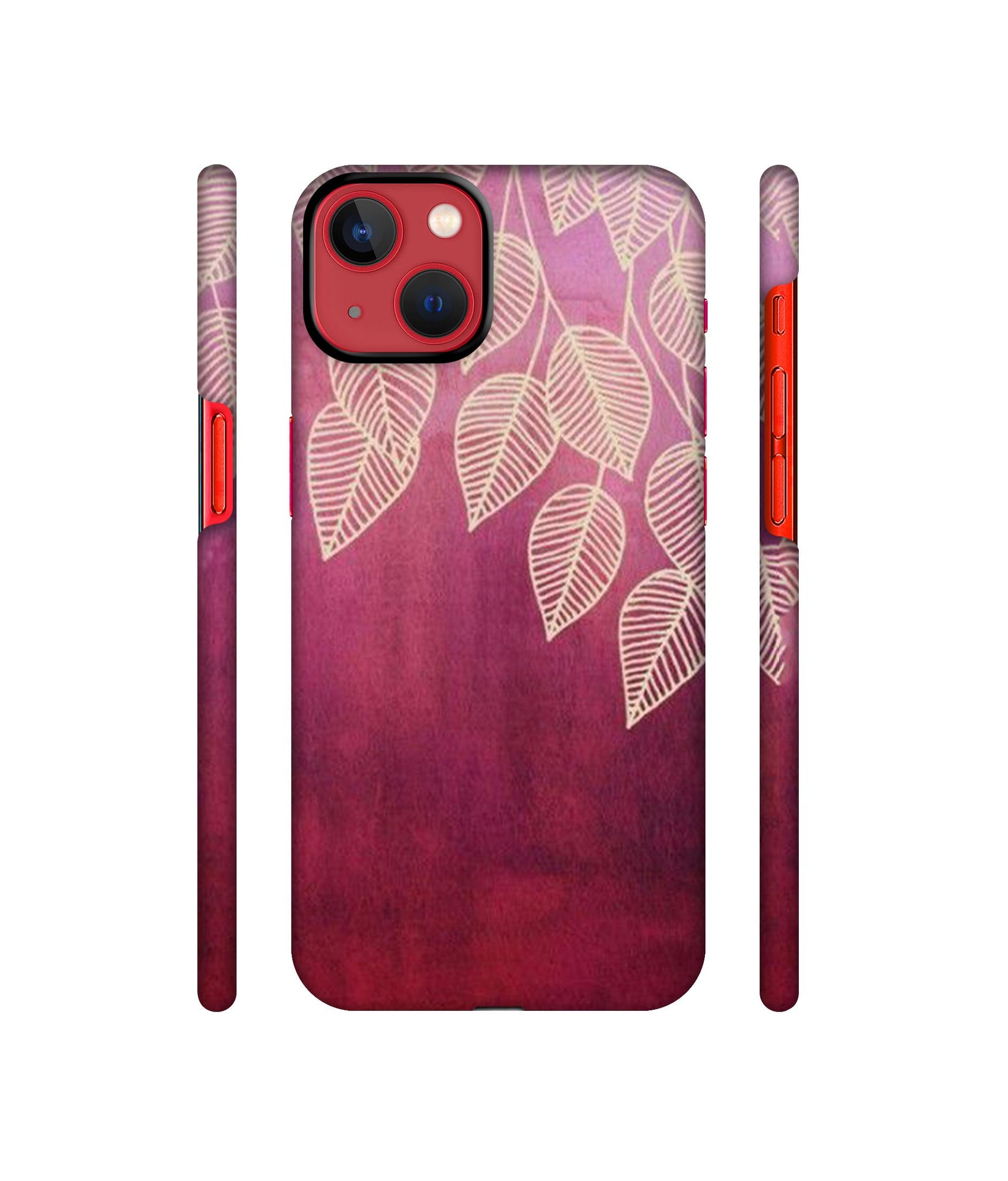 Leaf Pattern Designer Hard Back Cover for Apple iPhone 13