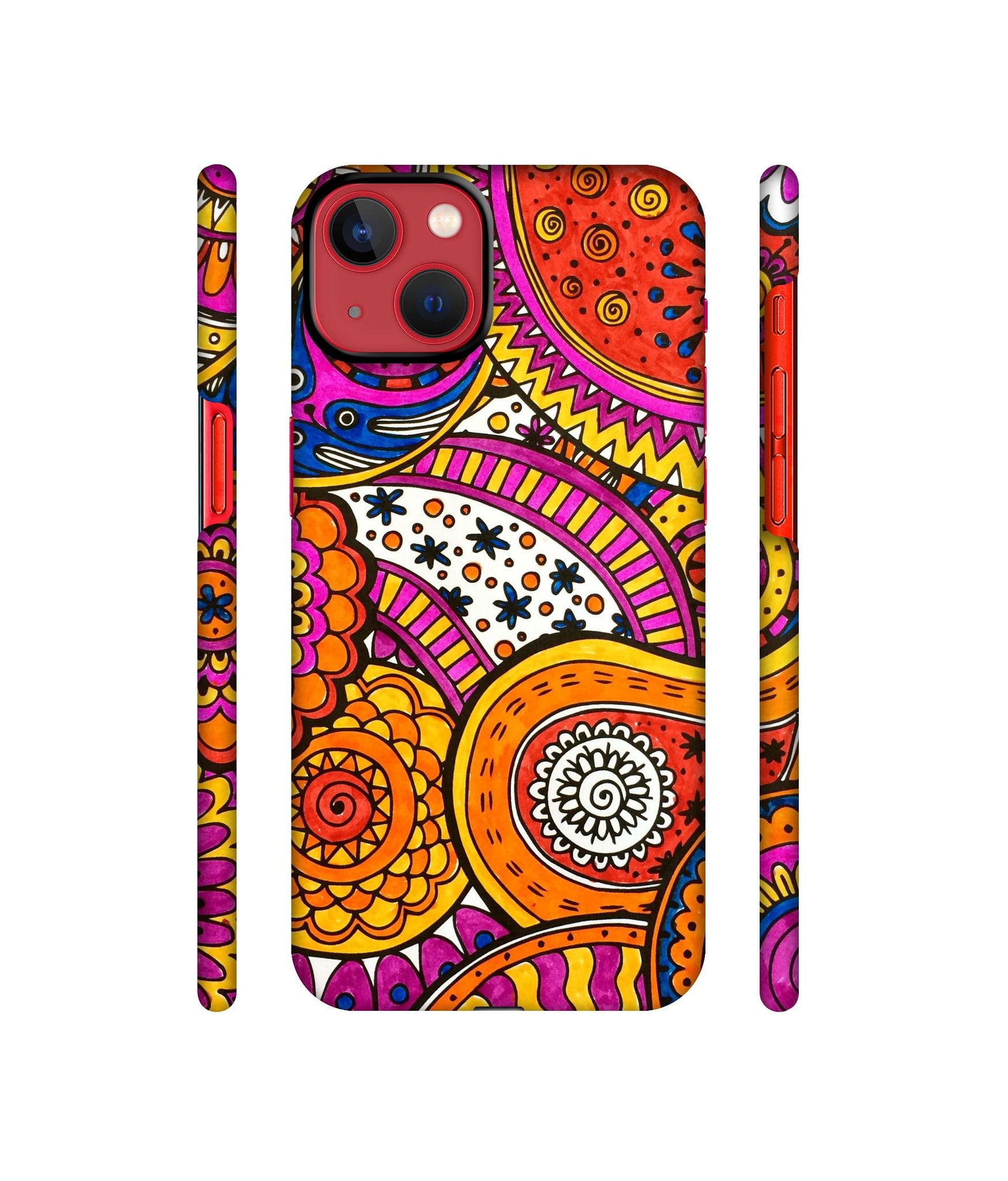 Rangoli Paisley Art Designer Hard Back Cover for Apple iPhone 13