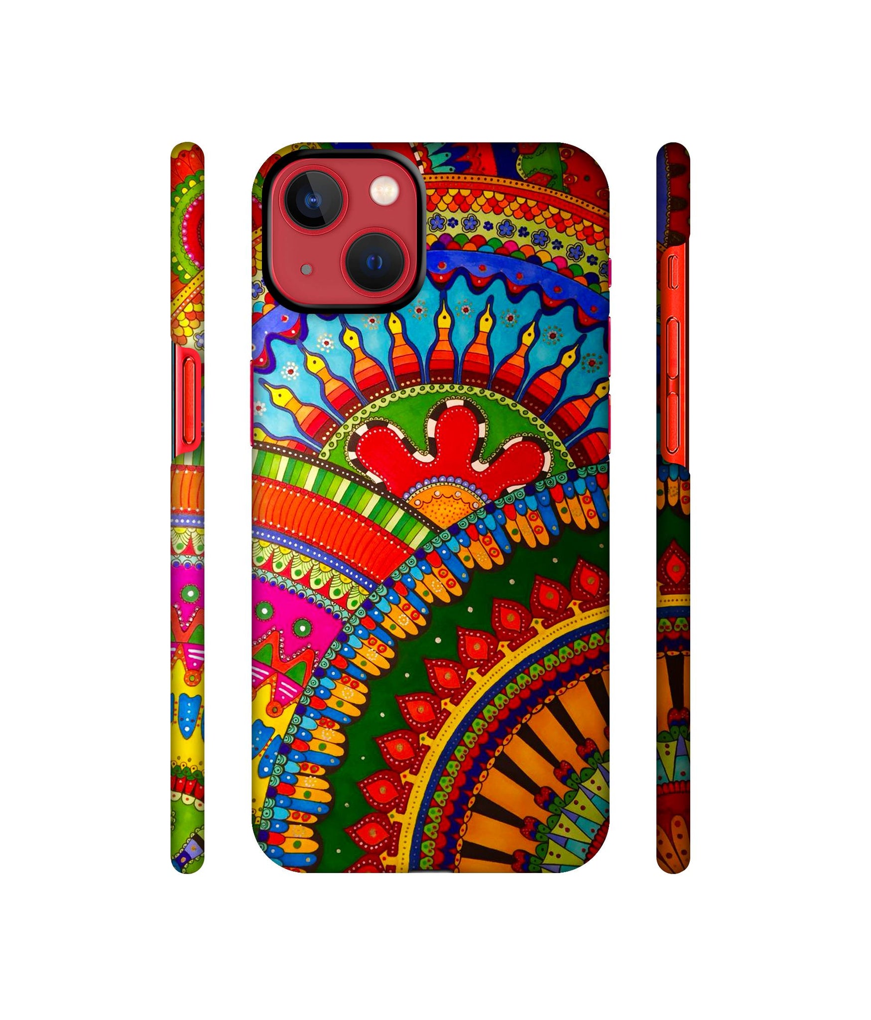 Rajasthani Rangoli Art Designer Hard Back Cover for Apple iPhone 13