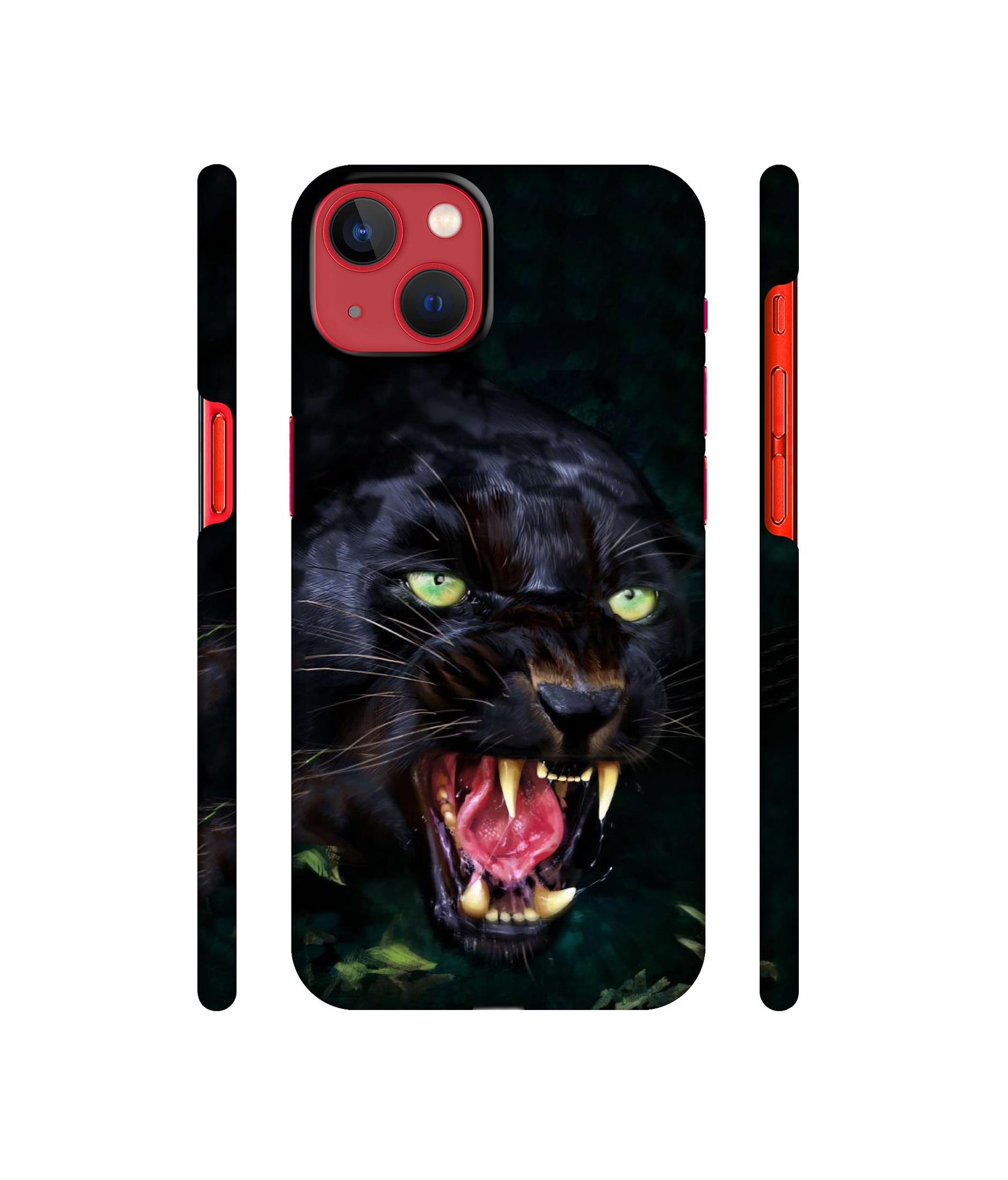 Angry Black Tiger Face Designer Hard Back Cover for Apple iPhone 13