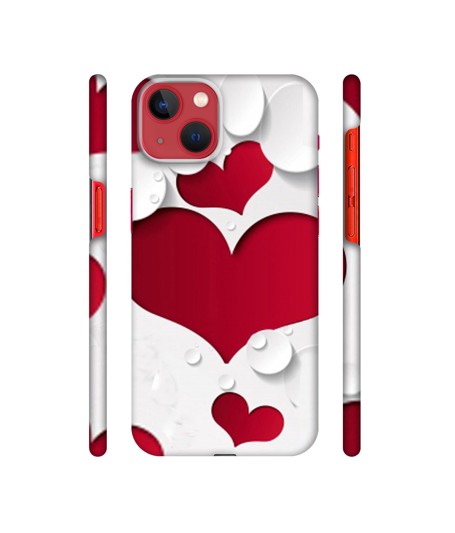 Multiple Hearts Designer Hard Back Cover for Apple iPhone 13