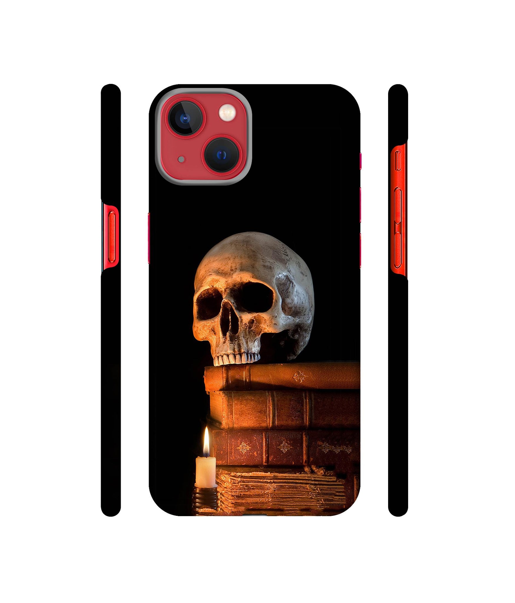 Skull Magic Candles Books Designer Hard Back Cover for Apple iPhone 13