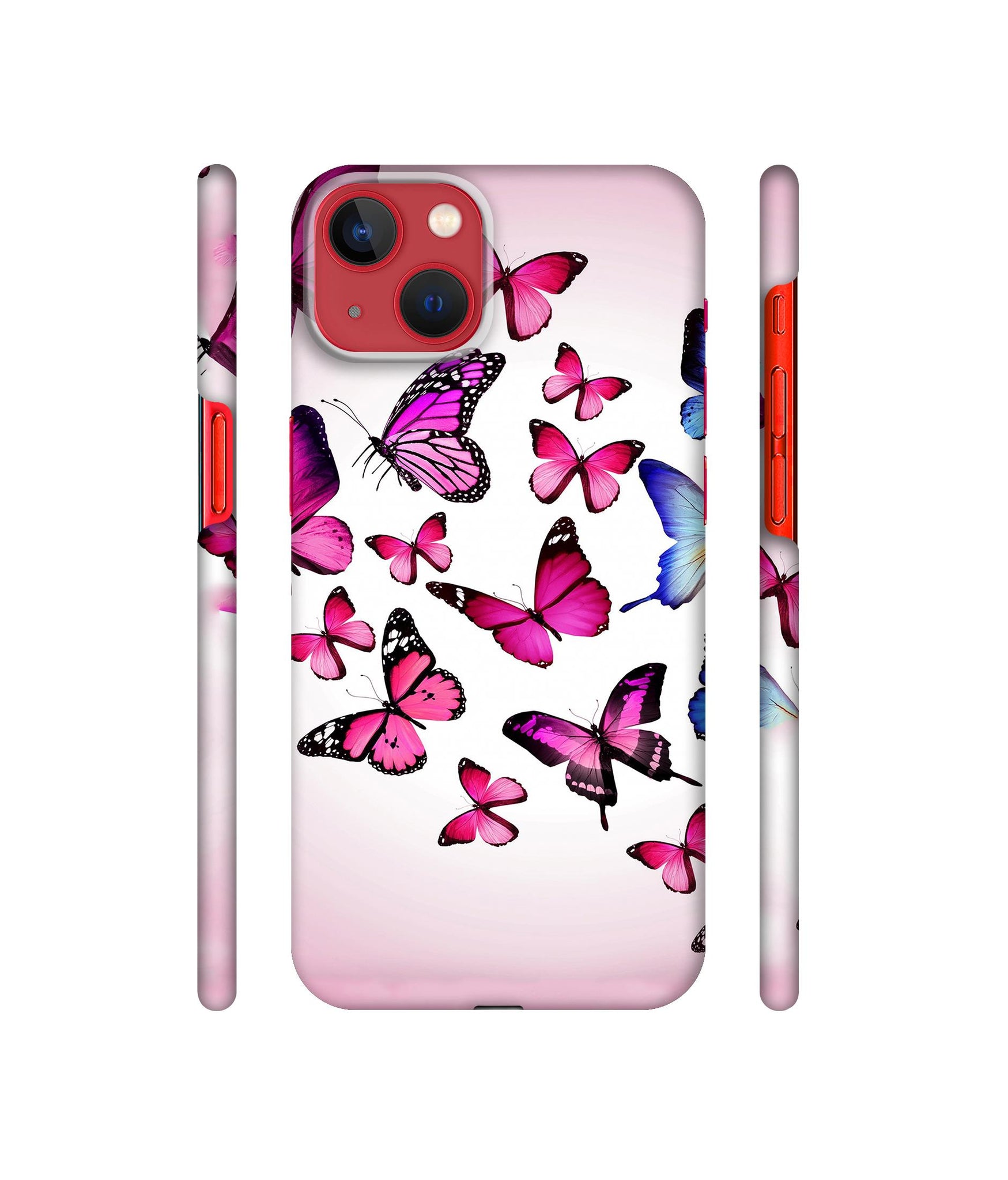 Flying Colorful Butterfly Designer Hard Back Cover for Apple iPhone 13