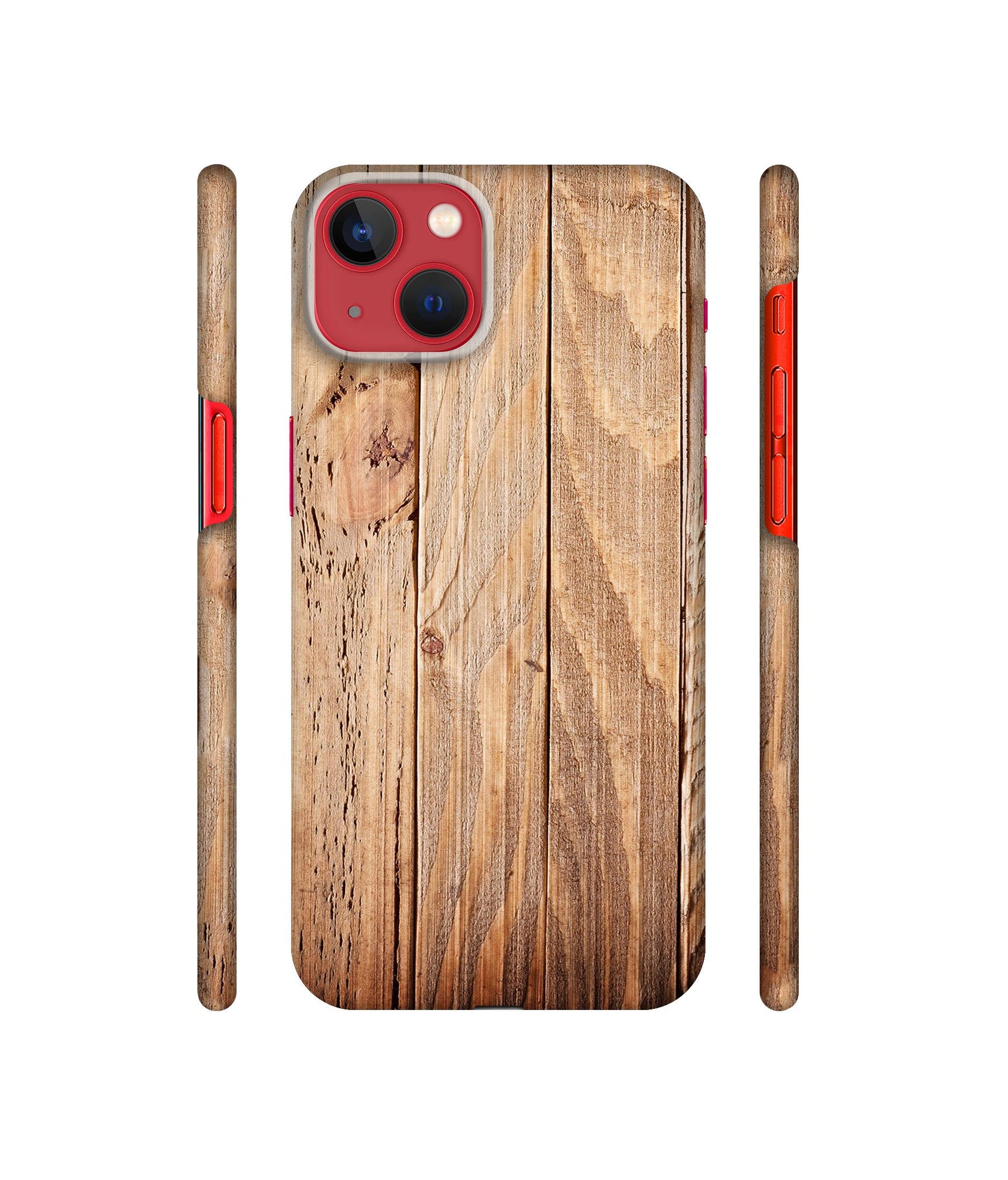 Wooden Texture Designer Hard Back Cover for Apple iPhone 13