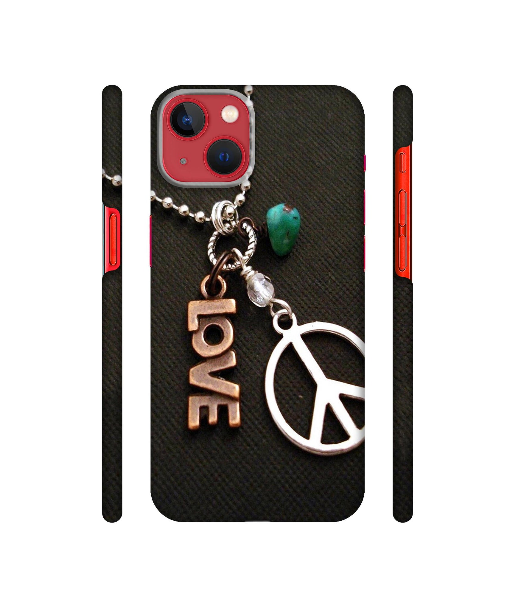 Love and Peace Designer Hard Back Cover for Apple iPhone 13