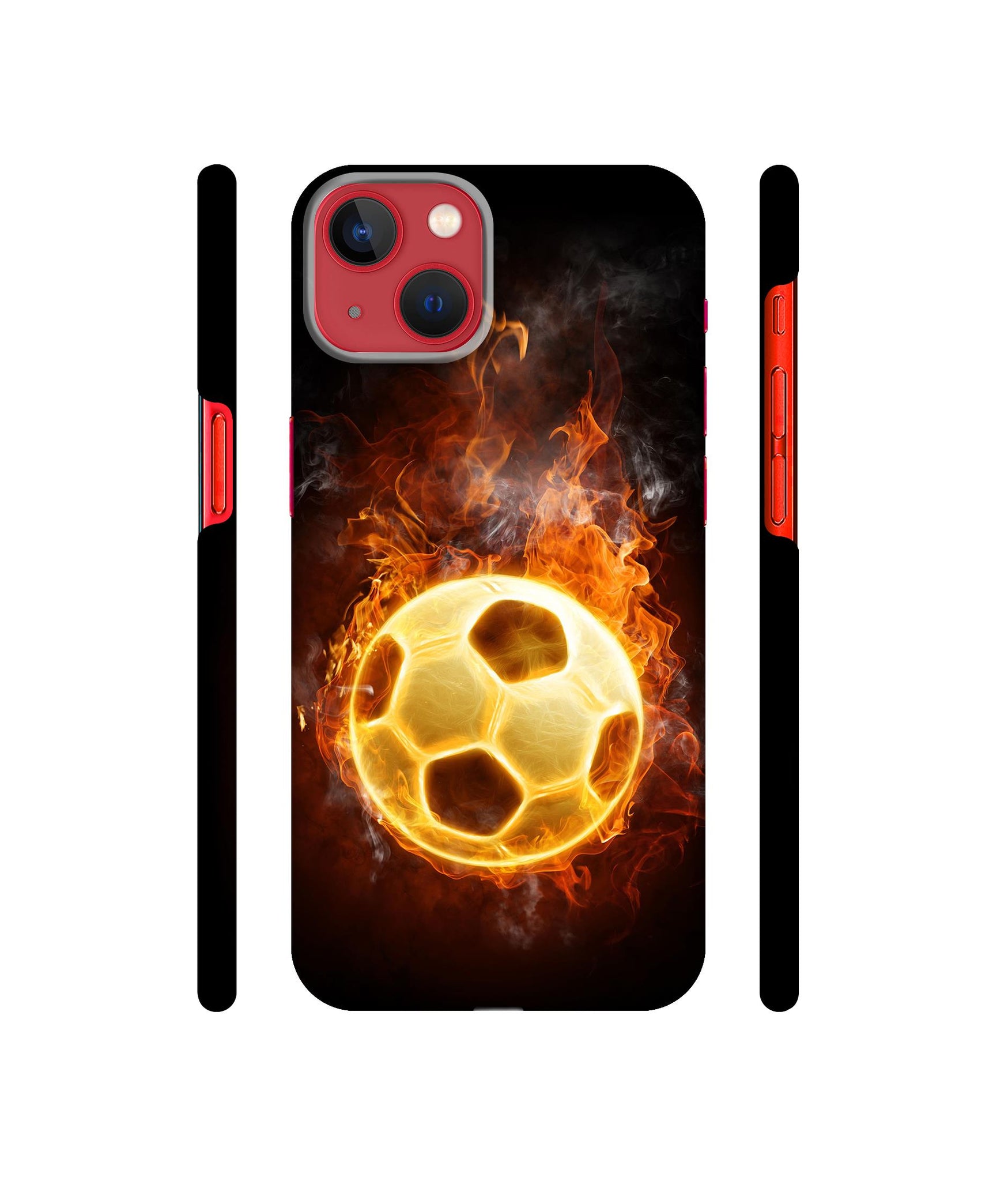 Football & Fire Designer Hard Back Cover for Apple iPhone 13