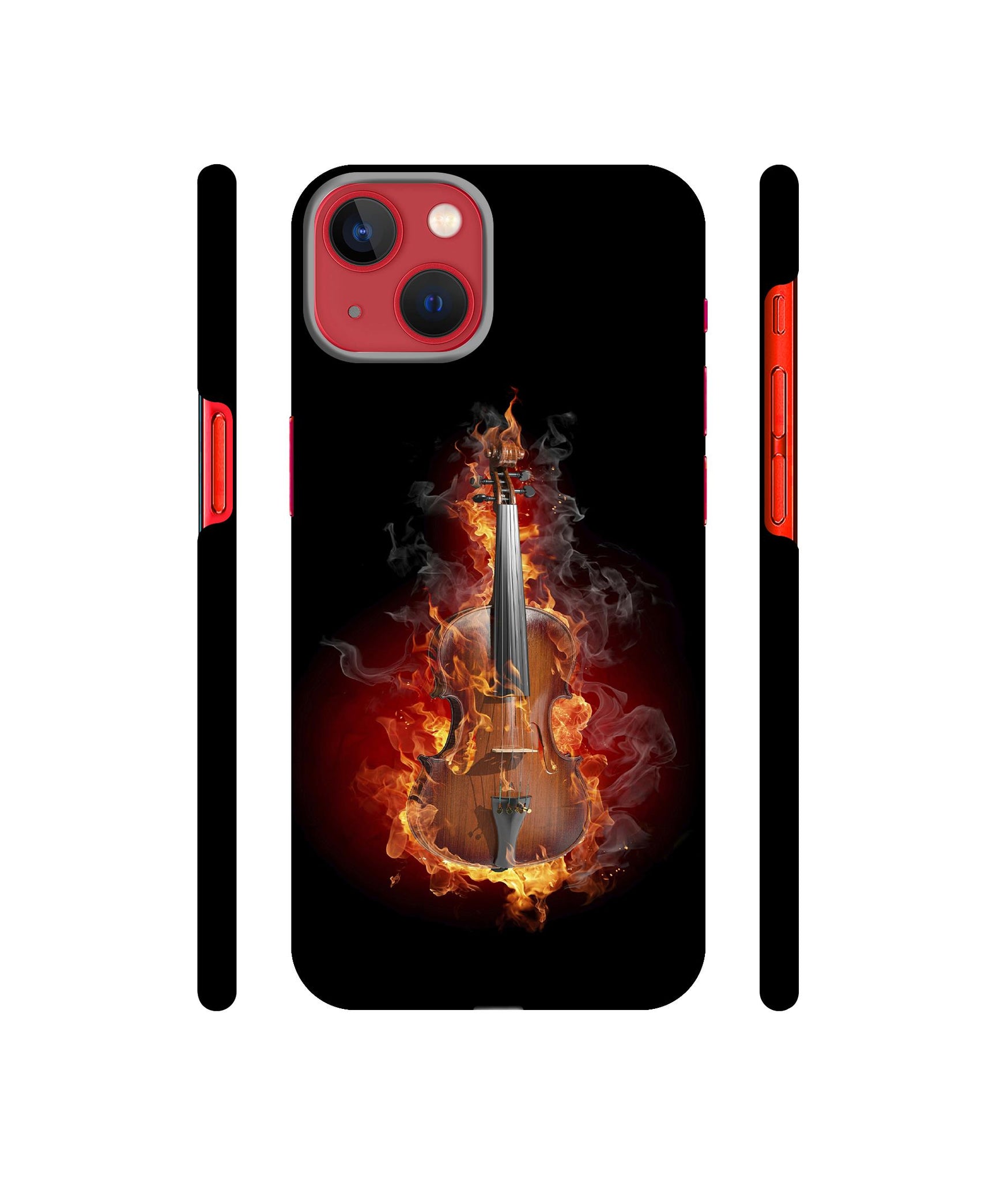 Burning Violin Designer Hard Back Cover for Apple iPhone 13