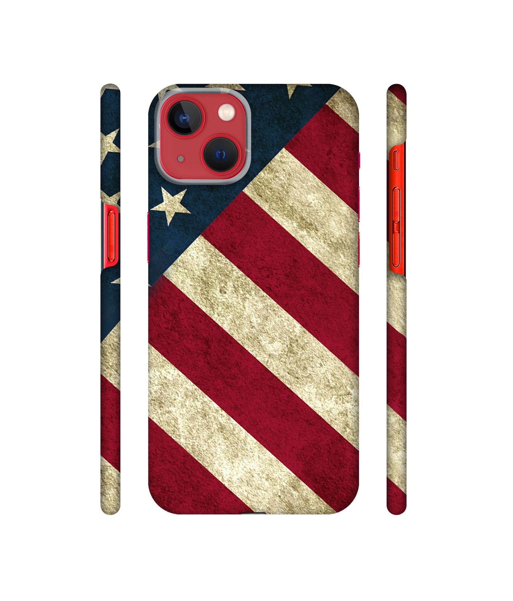 USA Flag Designer Hard Back Cover for Apple iPhone 13