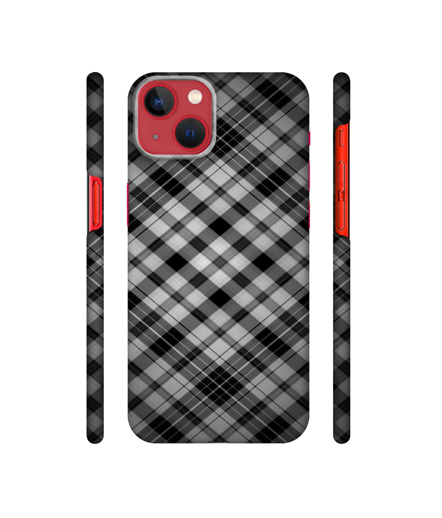 Black Stripes Pattern Designer Hard Back Cover for Apple iPhone 13