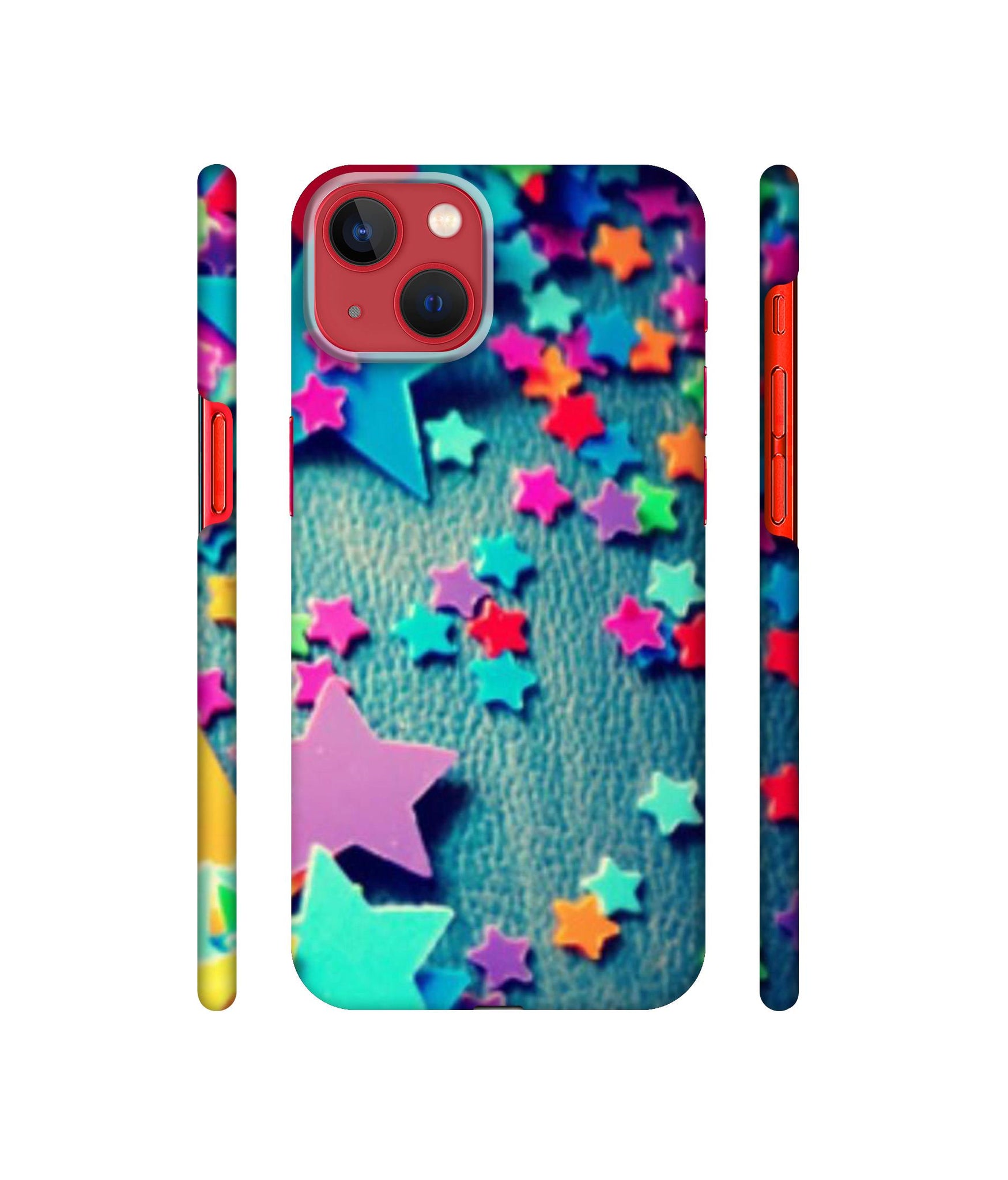 Colorful Stars Designer Hard Back Cover for Apple iPhone 13