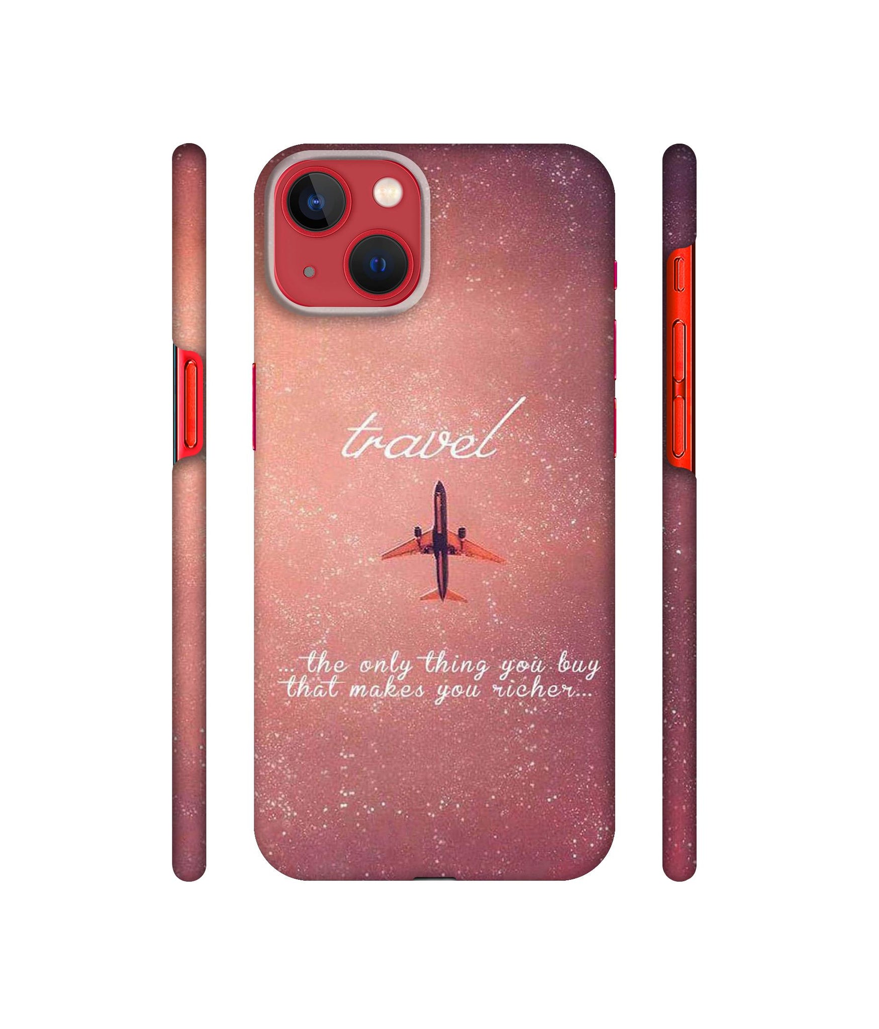 Travel with Plane Designer Hard Back Cover for Apple iPhone 13