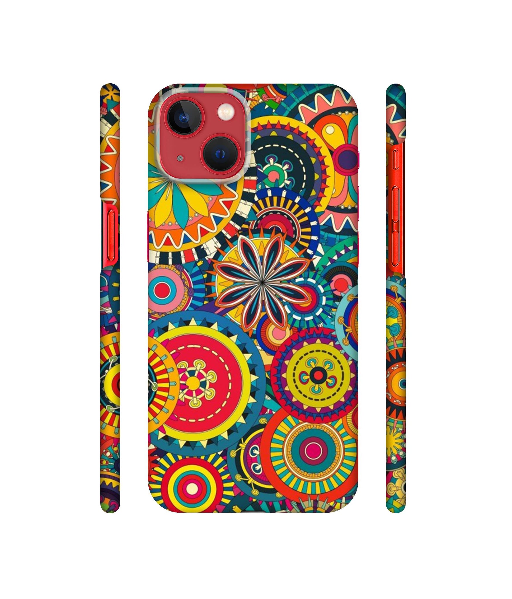 Ring Pattern Print Designer Hard Back Cover for Apple iPhone 13