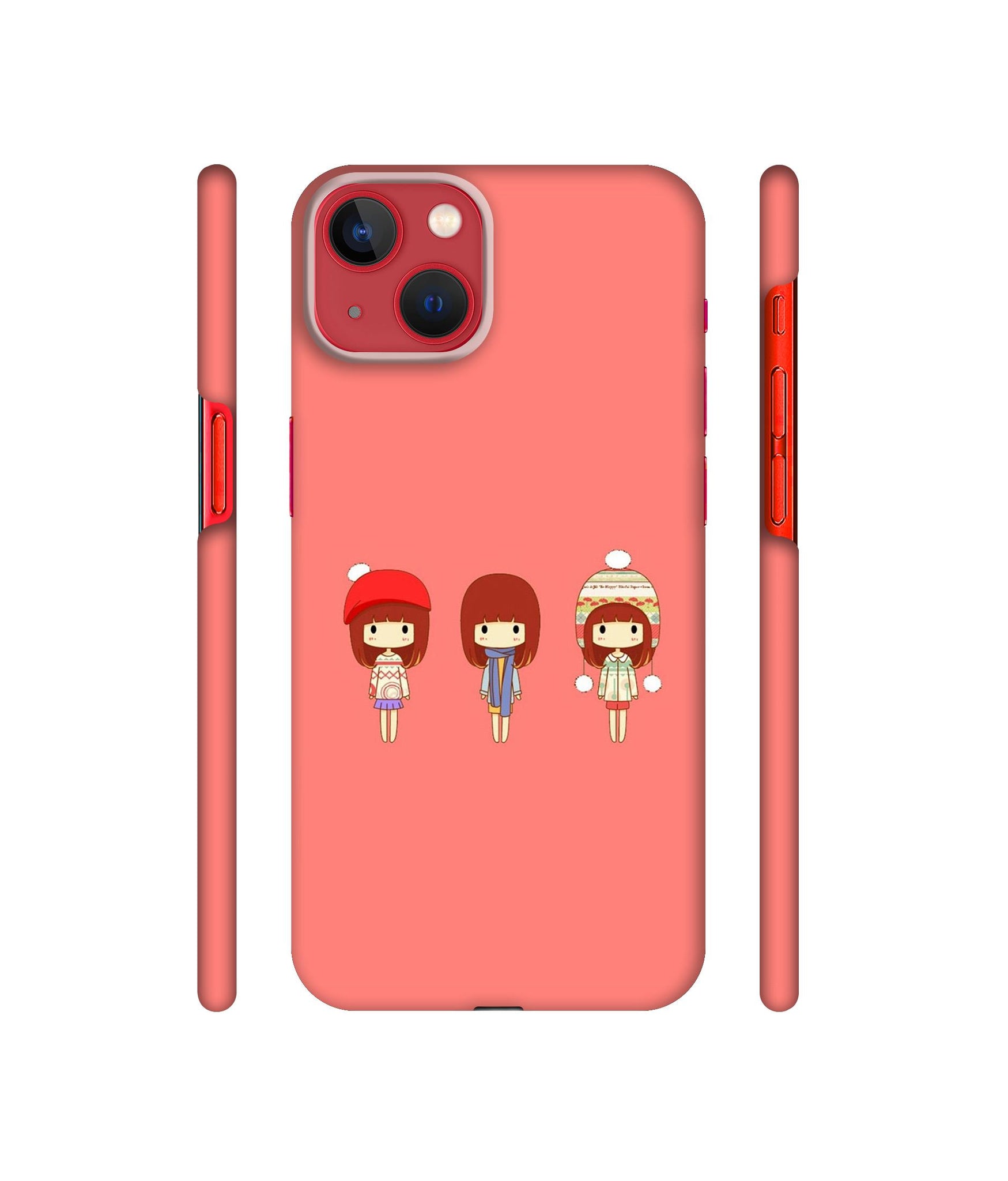 Cute Girls Designer Hard Back Cover for Apple iPhone 13