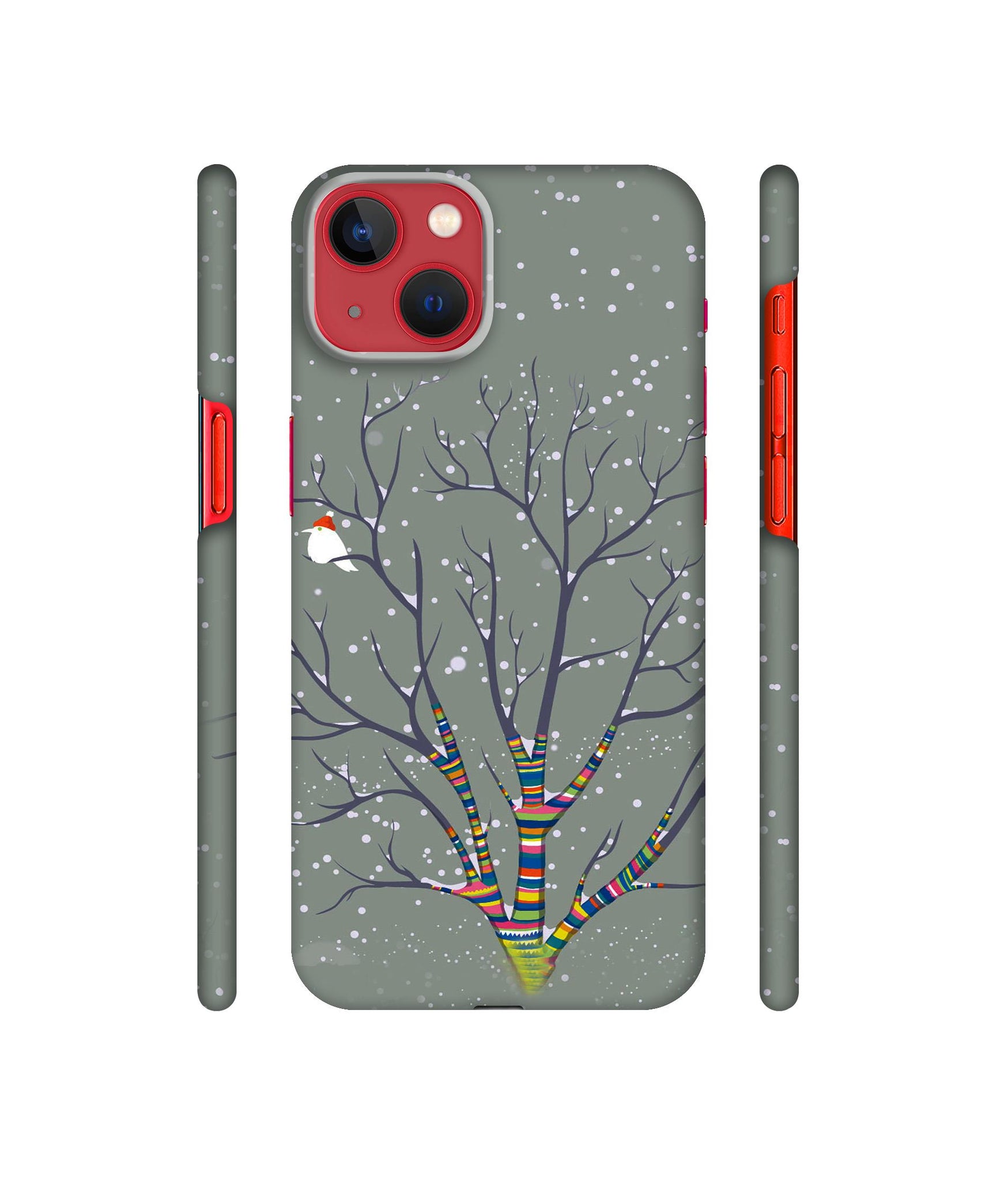 Winter Pattern Print Designer Hard Back Cover for Apple iPhone 13