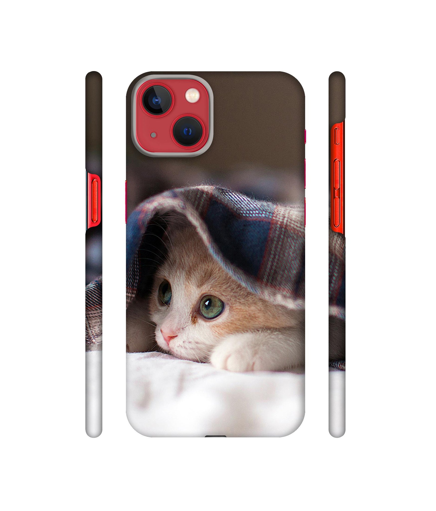 Sleepy Kitten Designer Hard Back Cover for Apple iPhone 13