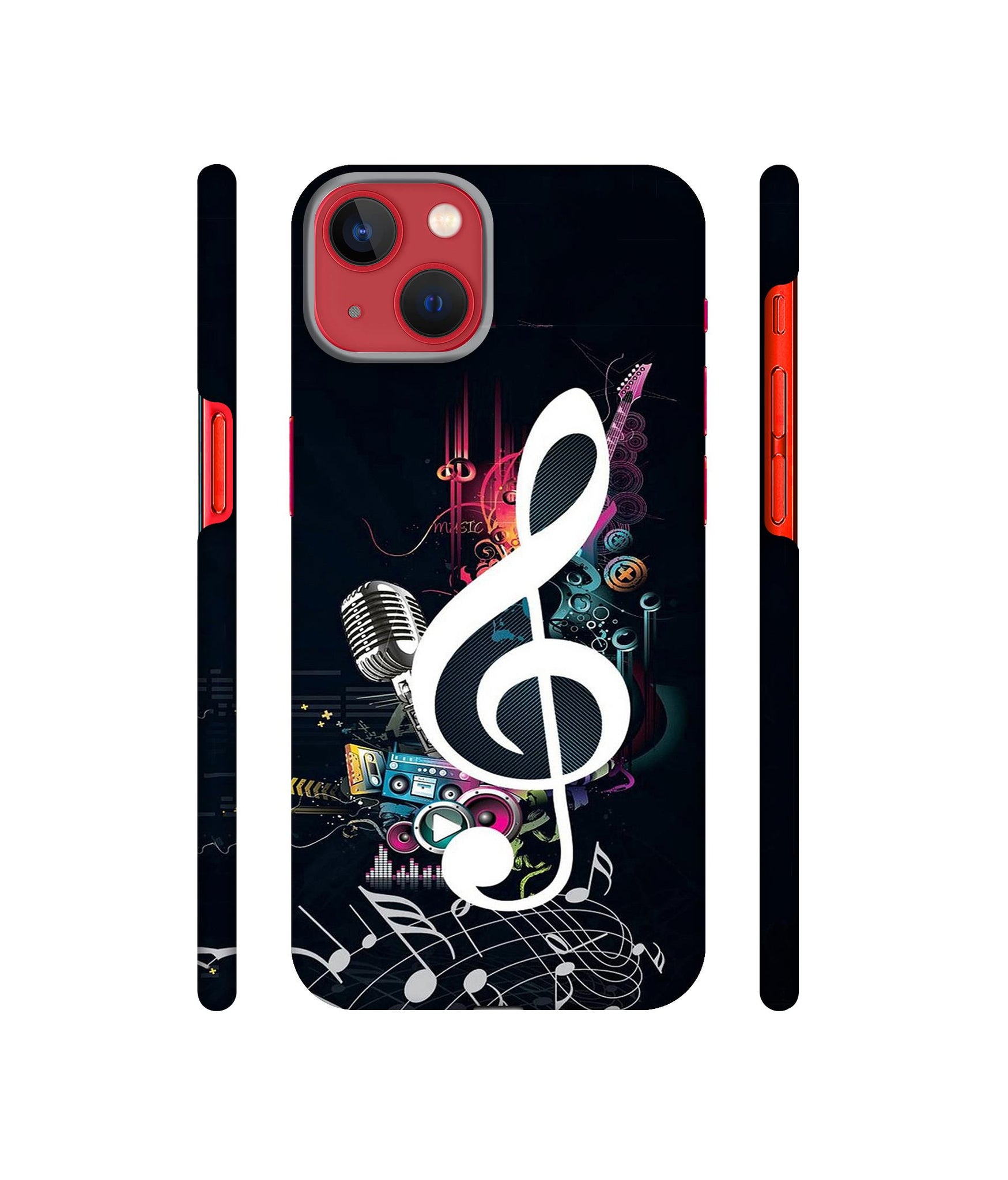 Mike and Music Designer Hard Back Cover for Apple iPhone 13