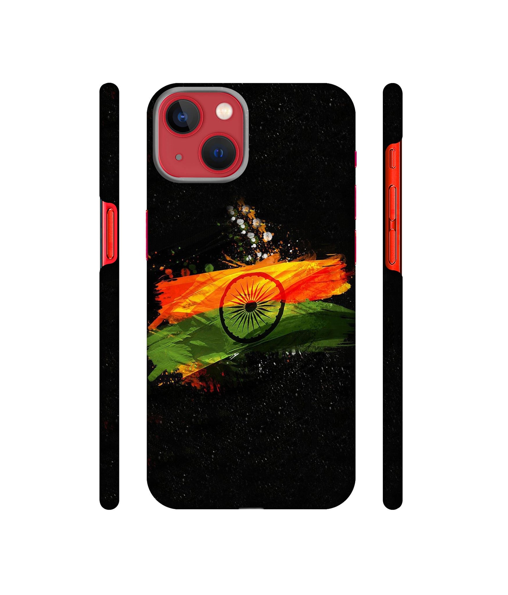 Indian Flag Designer Hard Back Cover for Apple iPhone 13