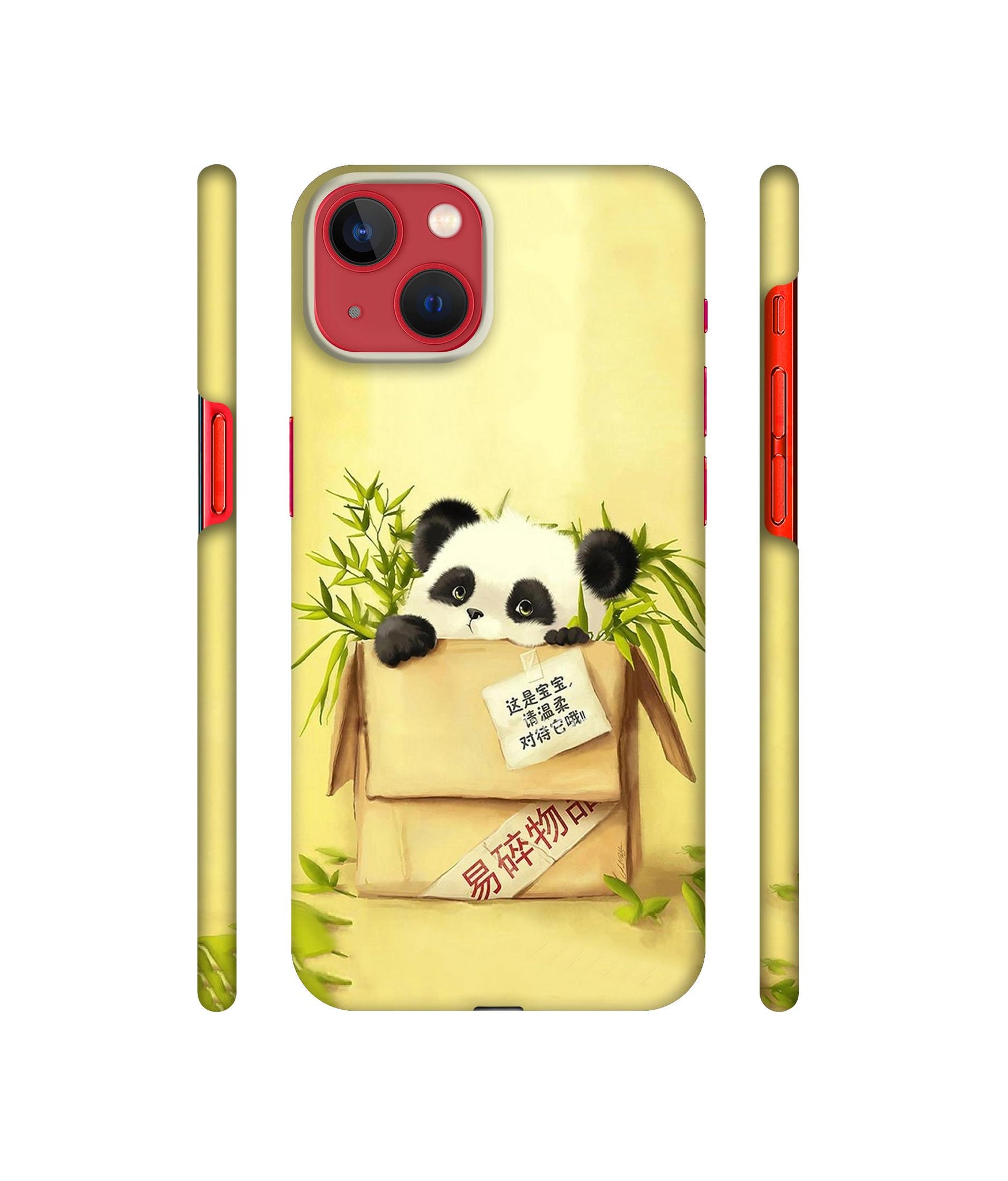 Panda In Box Designer Hard Back Cover for Apple iPhone 13