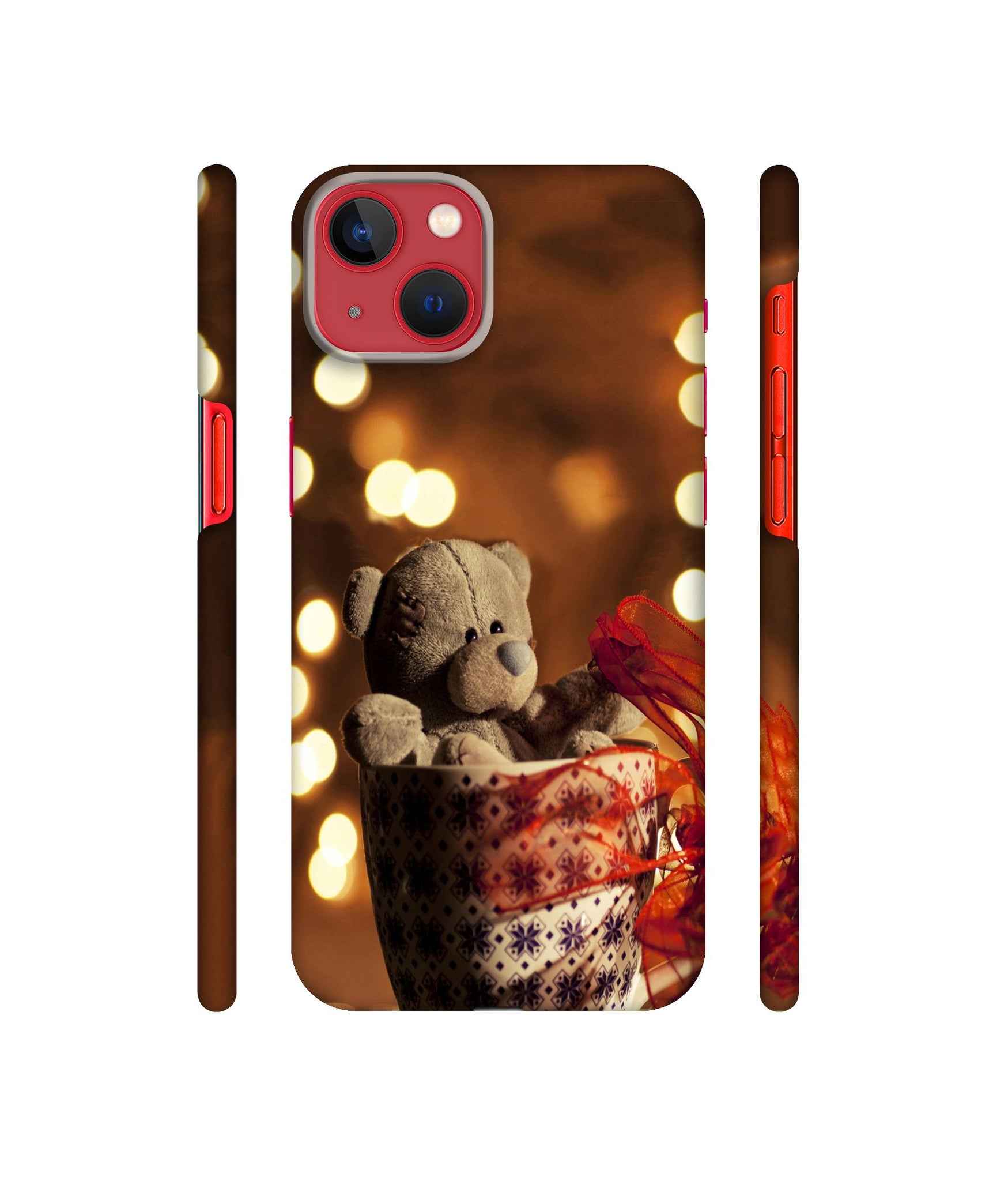 Teddy In Cup Designer Hard Back Cover for Apple iPhone 13