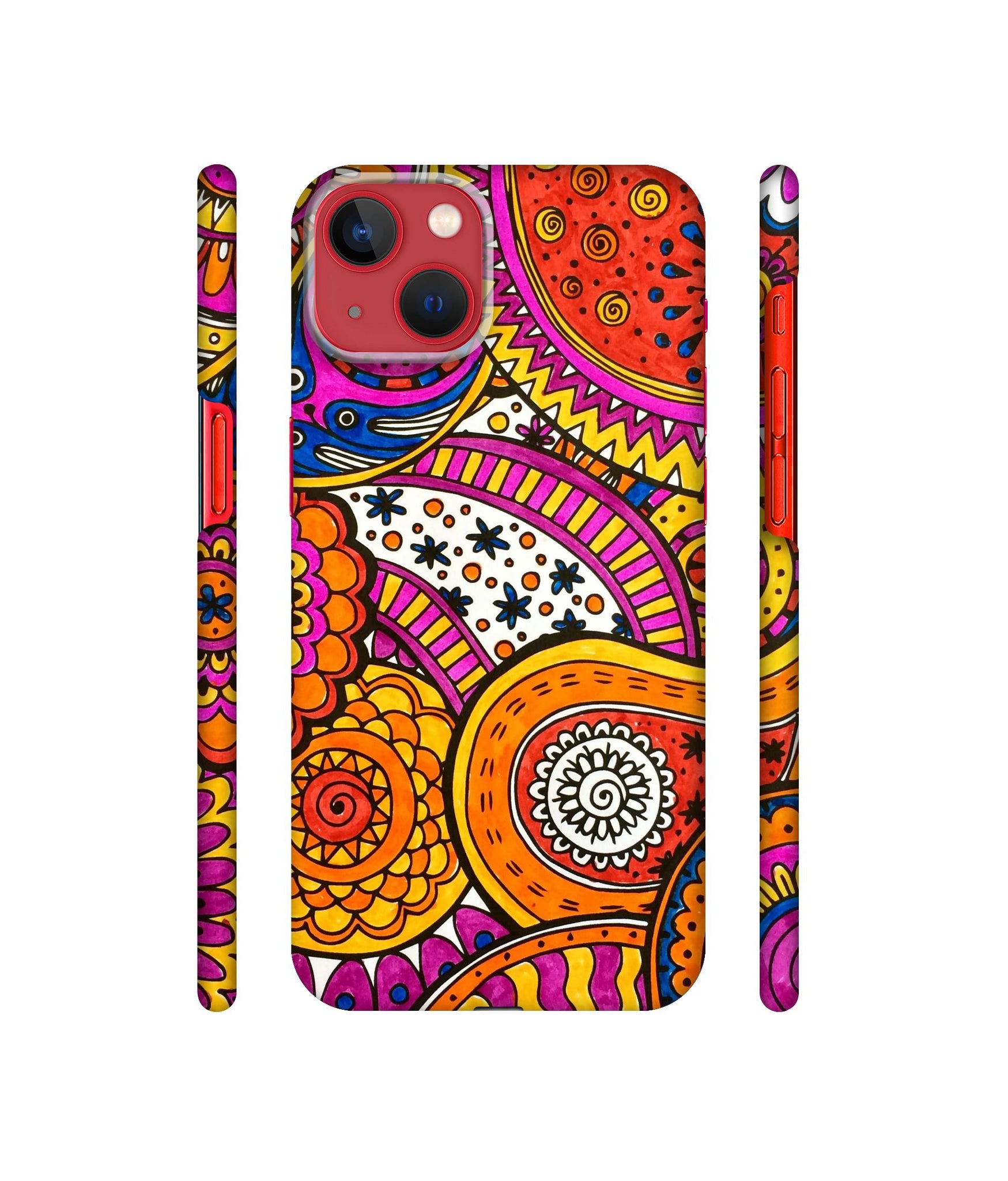 Rangoli Paisley Art Designer Hard Back Cover for Apple iPhone 13