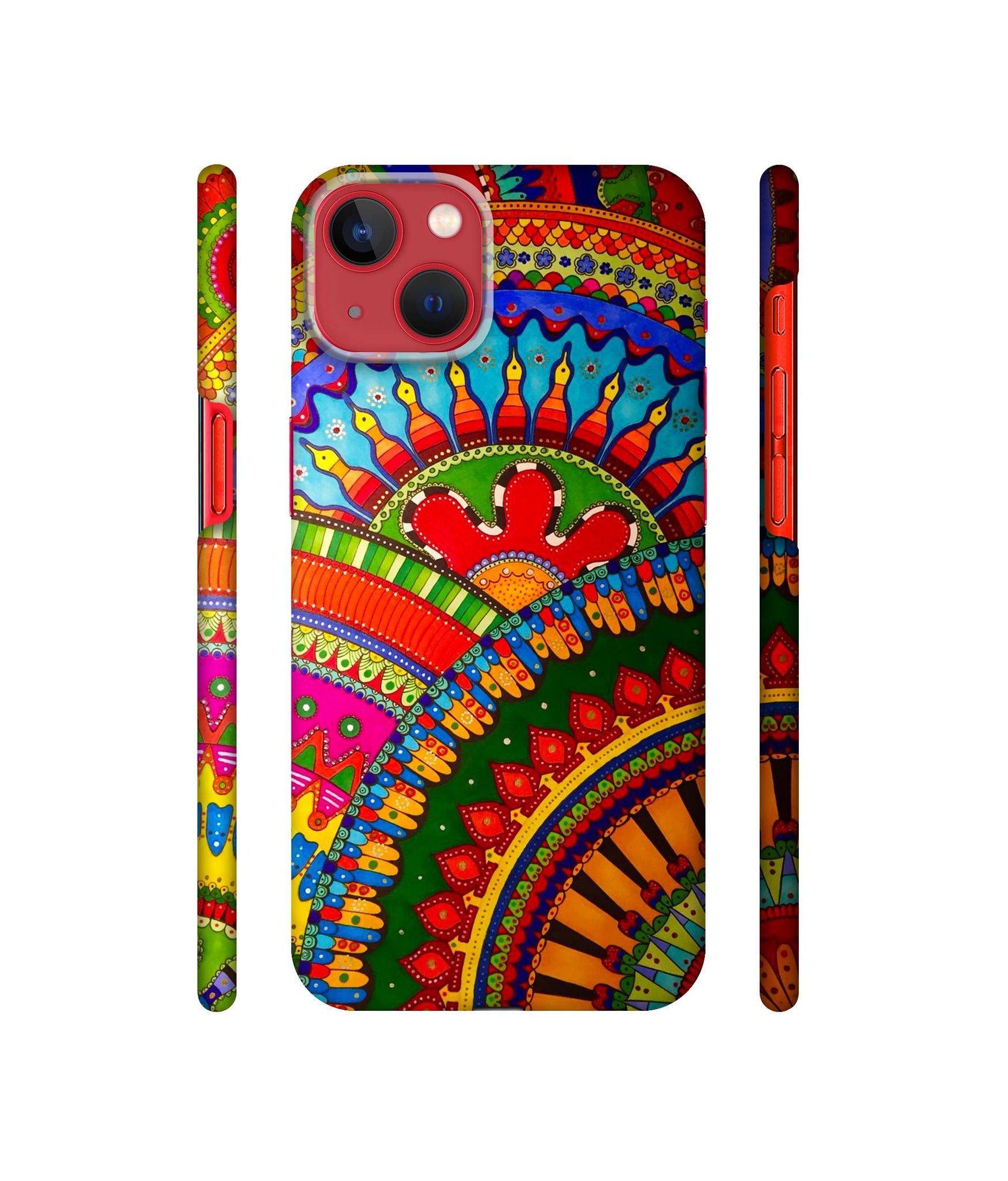 Rajasthani Rangoli Art Designer Hard Back Cover for Apple iPhone 13