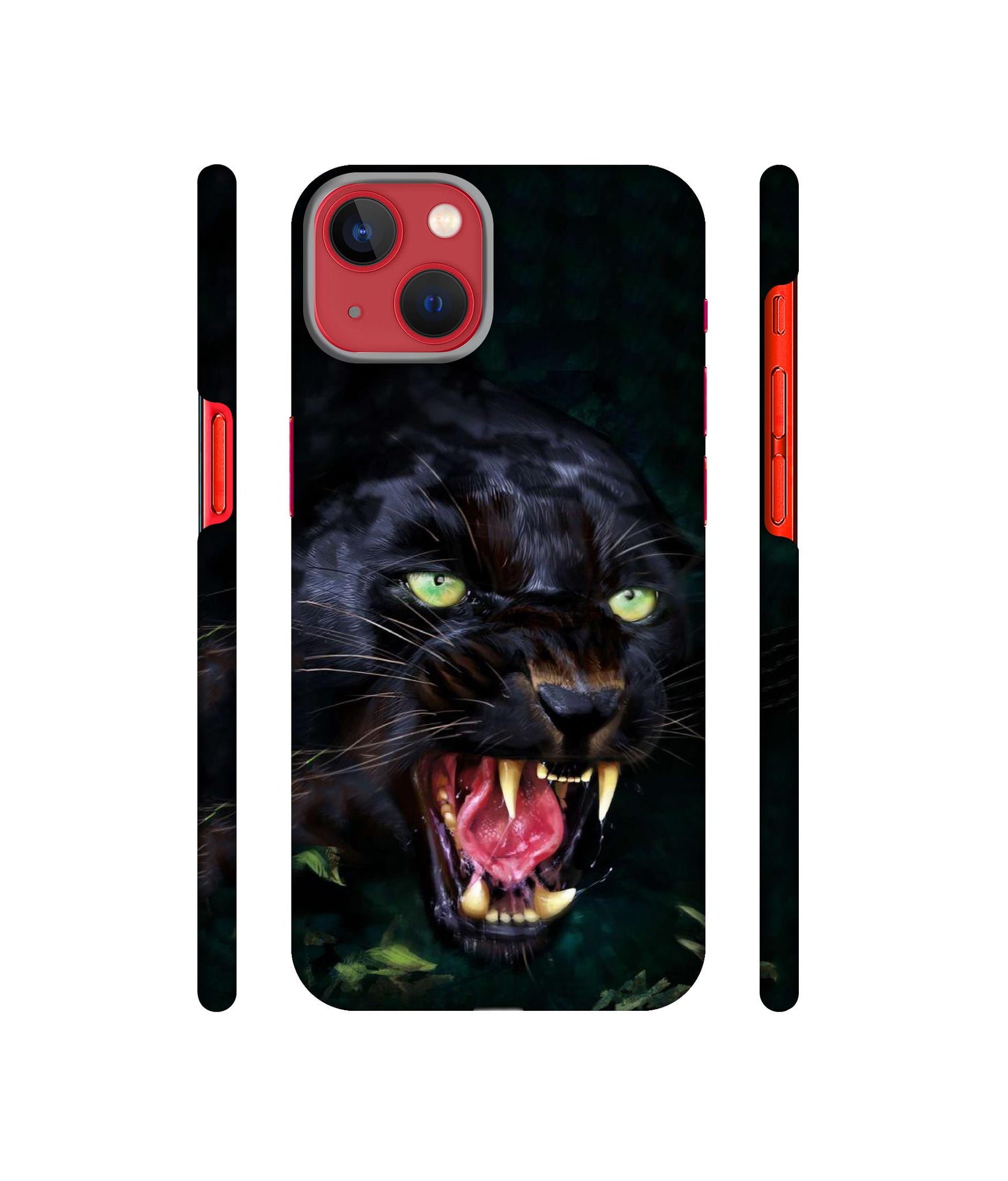 Angry Black Tiger Face Designer Hard Back Cover for Apple iPhone 13