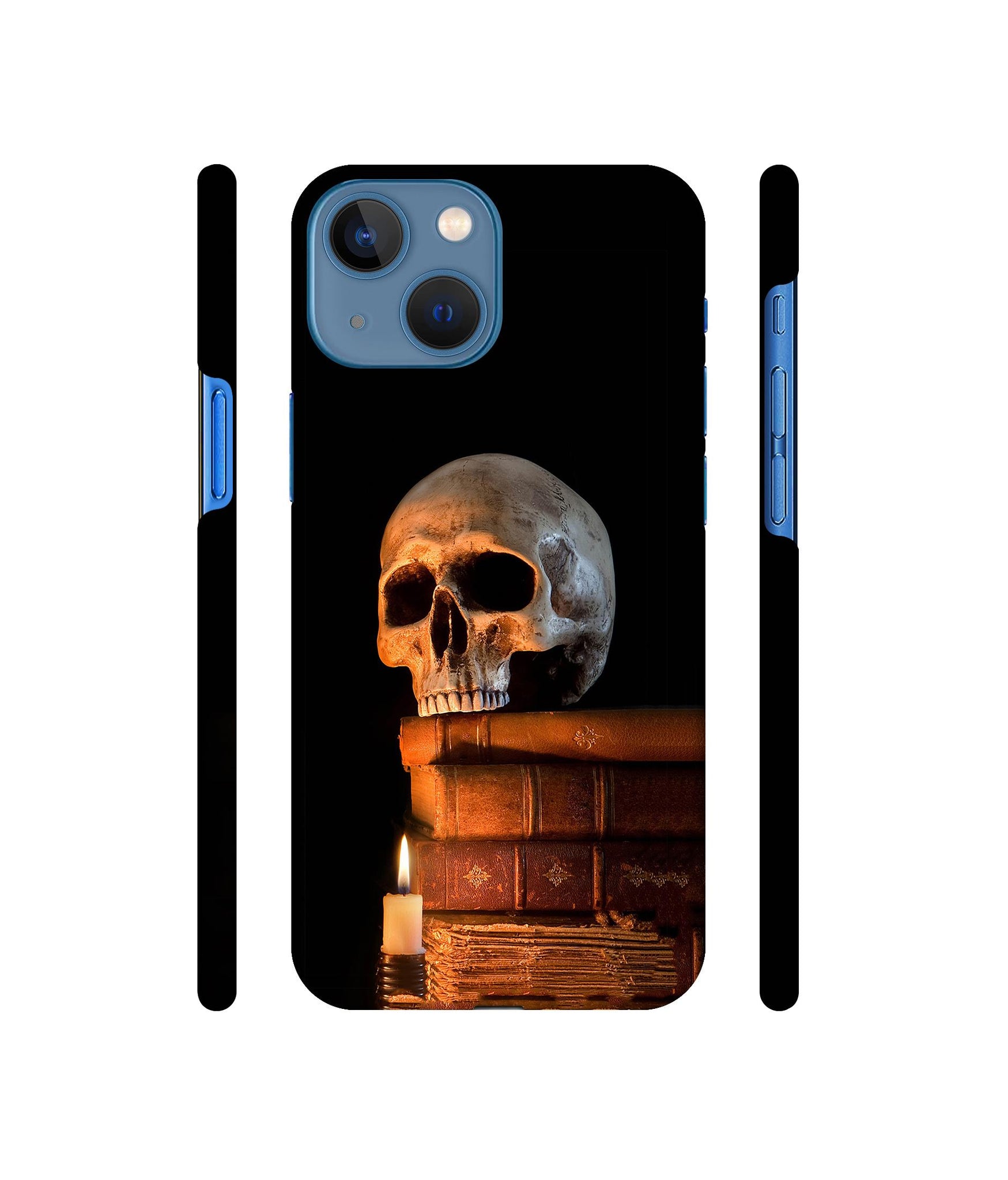 Skull Magic Candles Books Designer Hard Back Cover for Apple iPhone 13 Mini