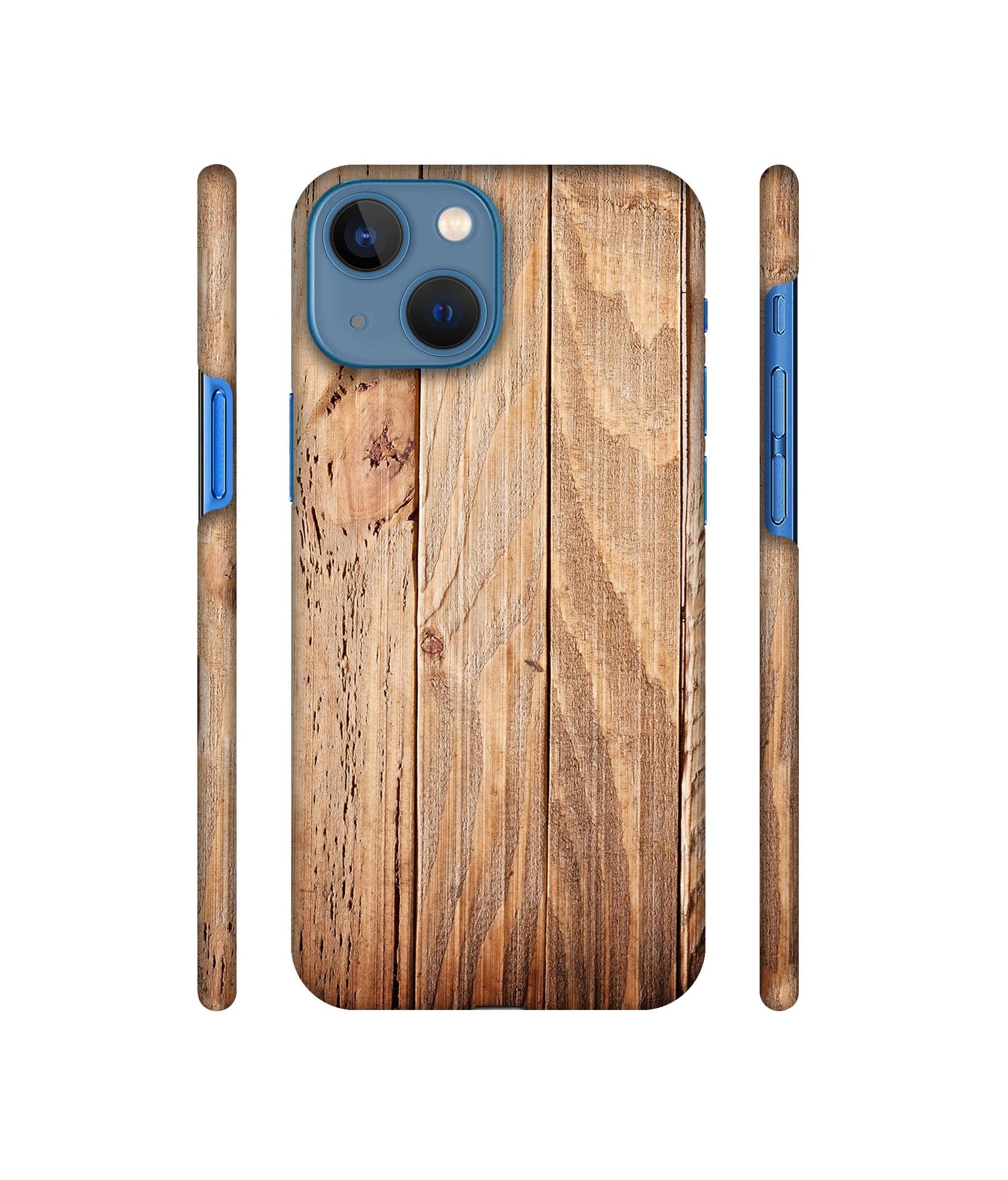 Wooden Texture Designer Hard Back Cover for Apple iPhone 13 Mini