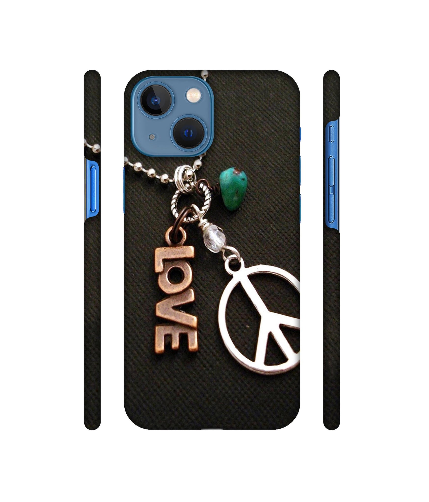 Love and Peace Designer Hard Back Cover for Apple iPhone 13 Mini
