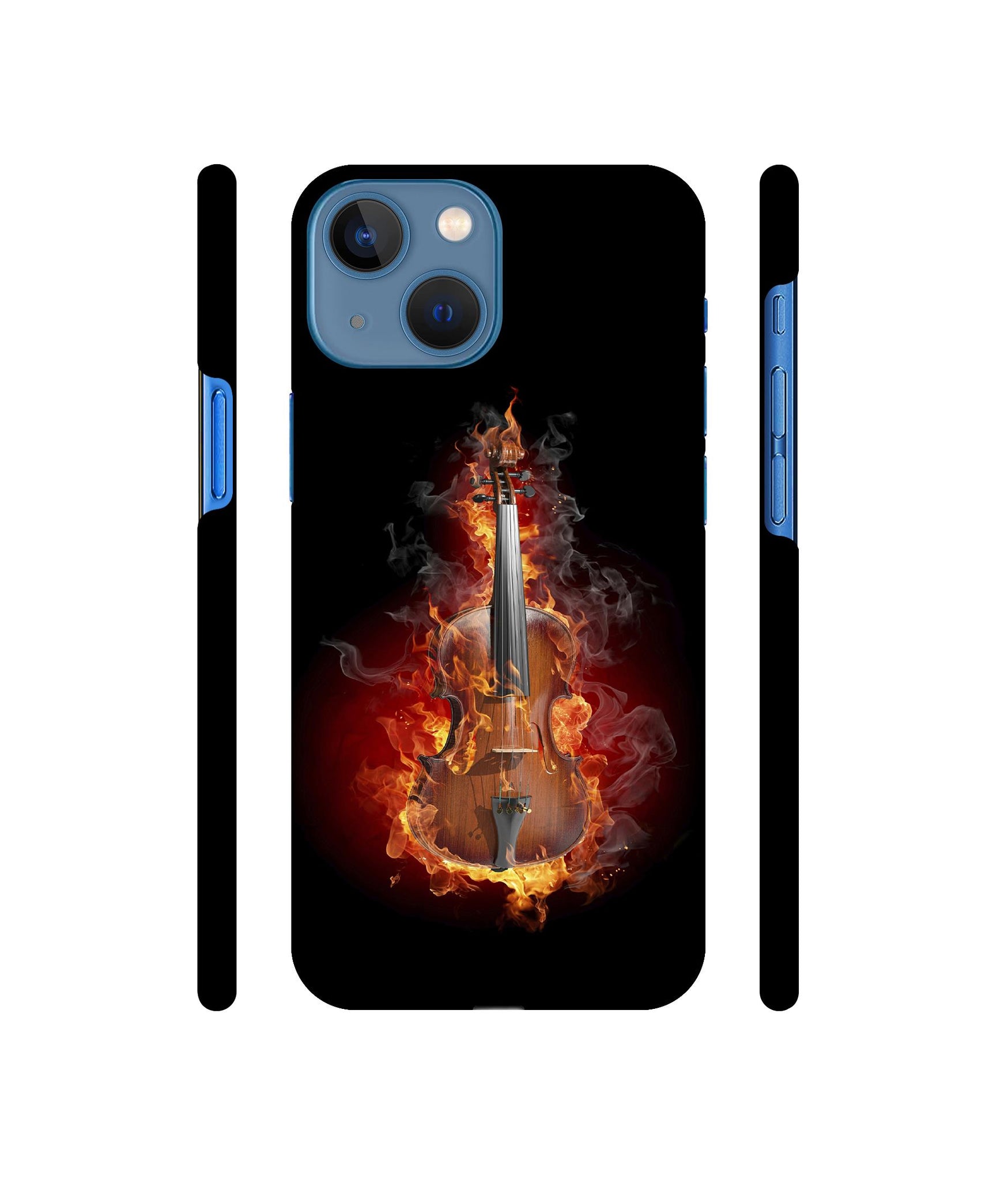 Burning Violin Designer Hard Back Cover for Apple iPhone 13 Mini